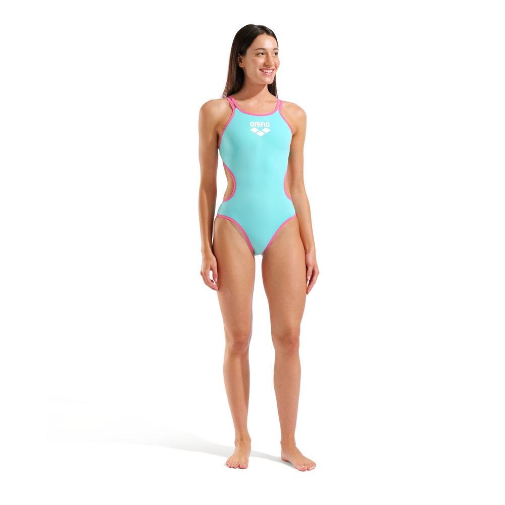 Bañador deportivo de mujer One Double Cross Back Arena Azul Turquesa Azul Turquesa-3