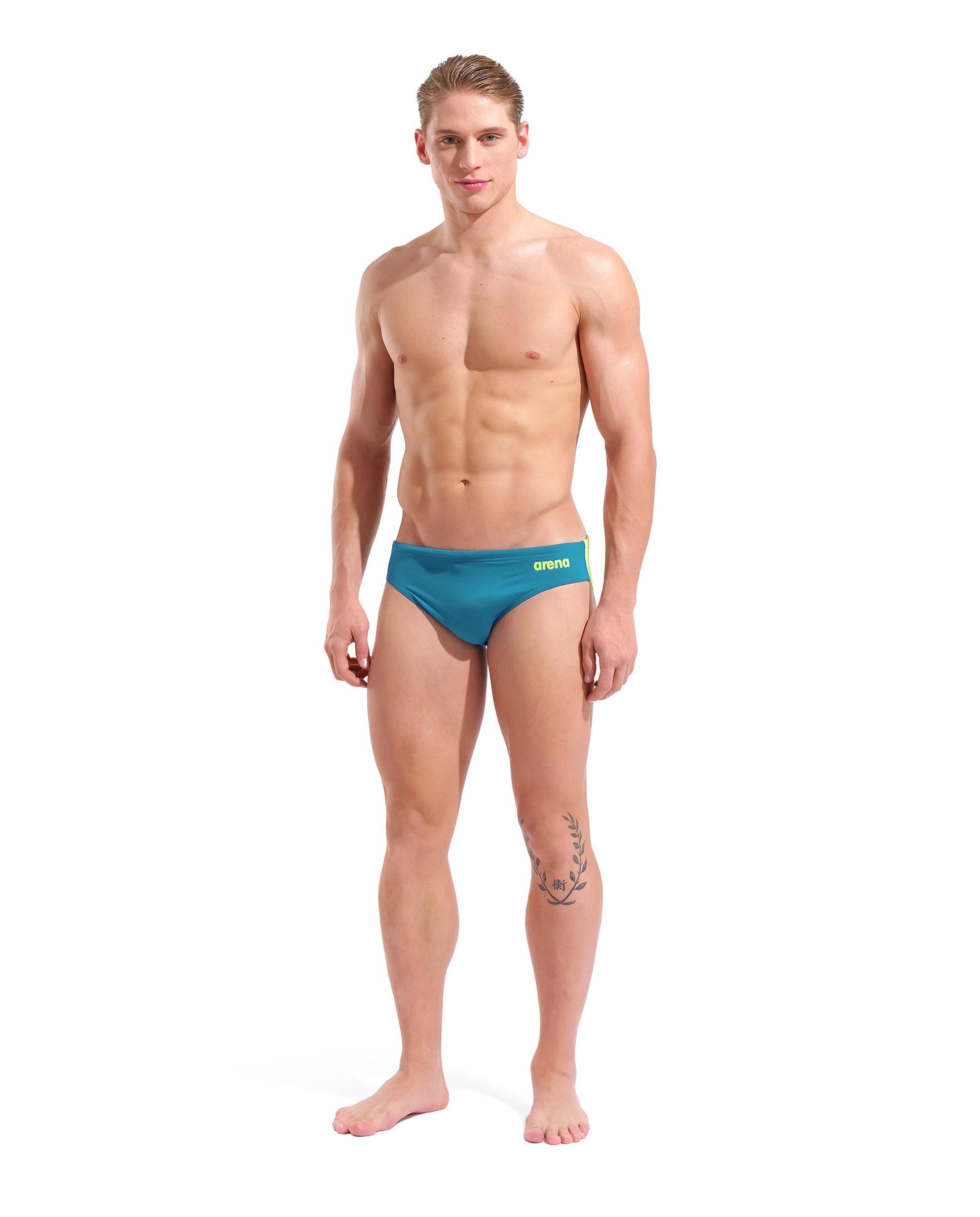 Imagen 4 de Bañador de hombre slip liso arena Performance Team - Azul Azul