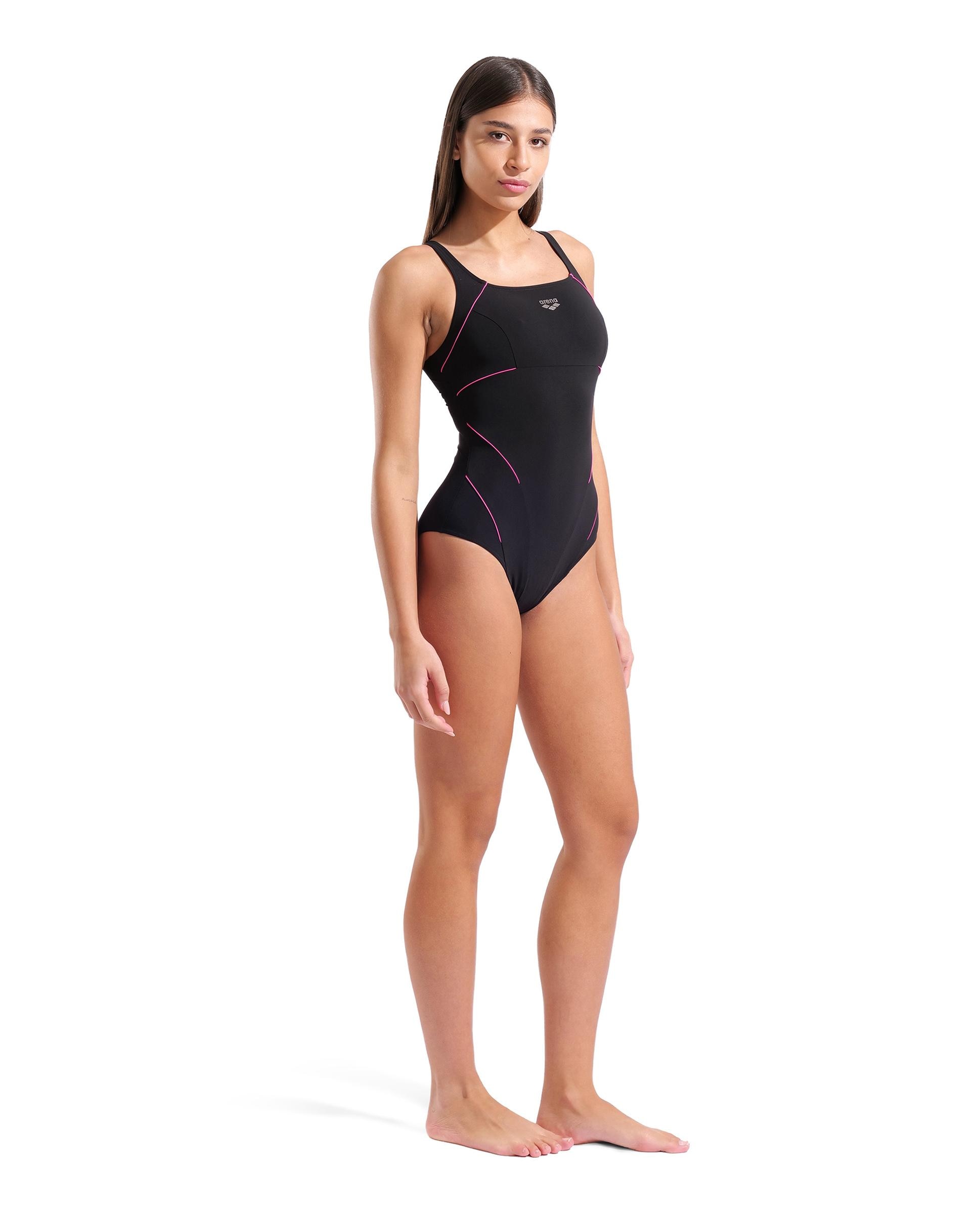 Bañador de mujer Shapewear arena Jewel R - Negro / Rosa Negro / Rosa-3