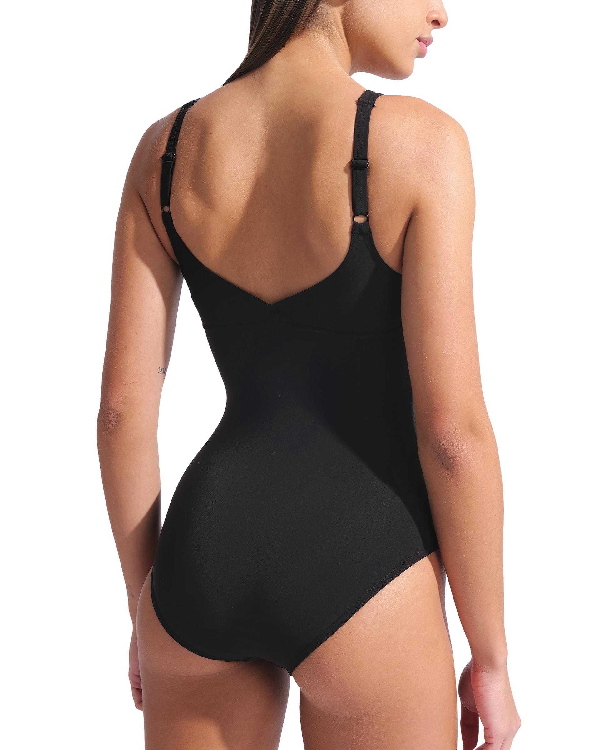 Bañador de mujer Shapewear arena Jewel R - Negro / Rosa Negro / Rosa-5