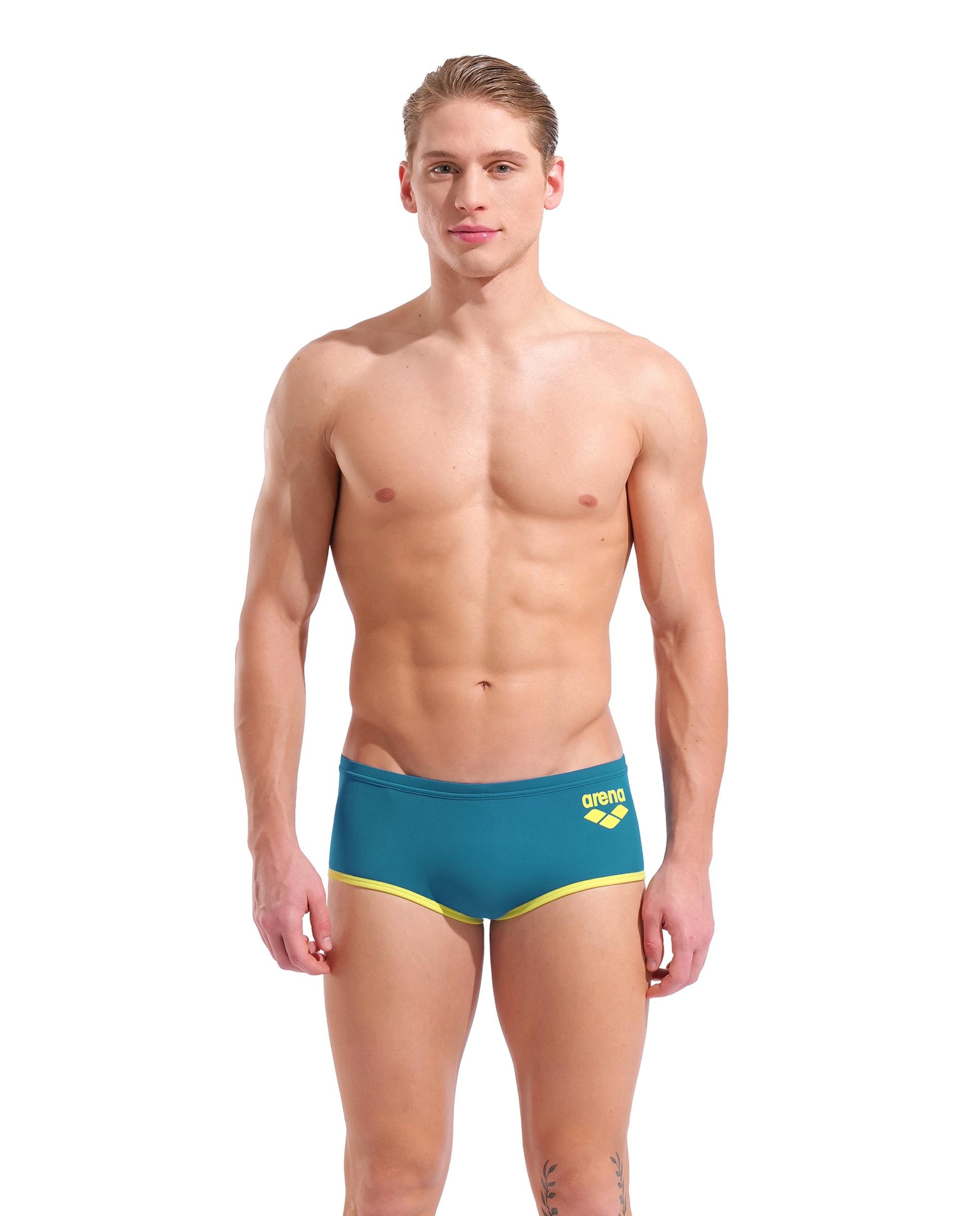 Bañador de hombre short de tiro bajo arena One Big Logo - Azul Azul-1