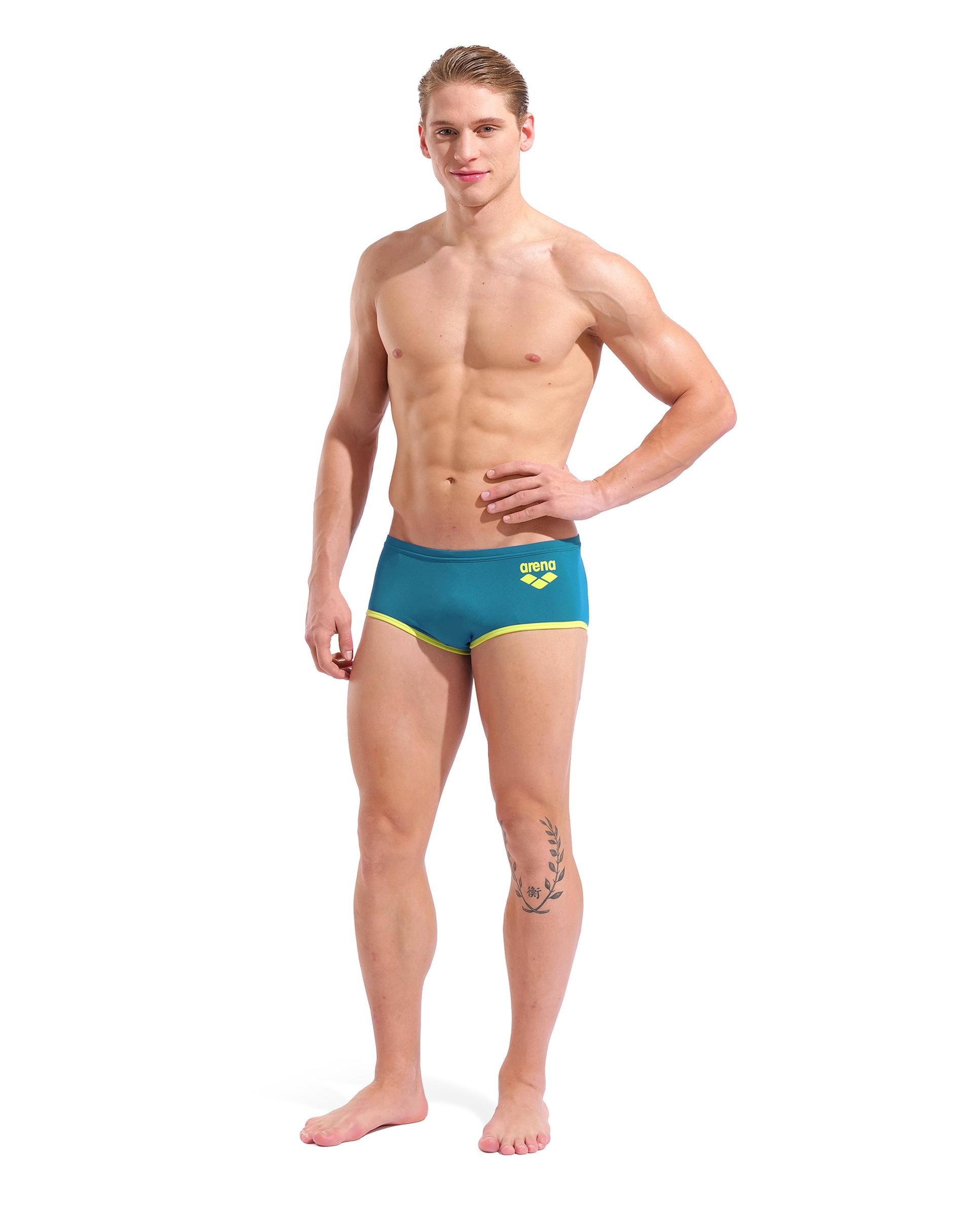Bañador de hombre short de tiro bajo arena One Big Logo - Azul Azul-3