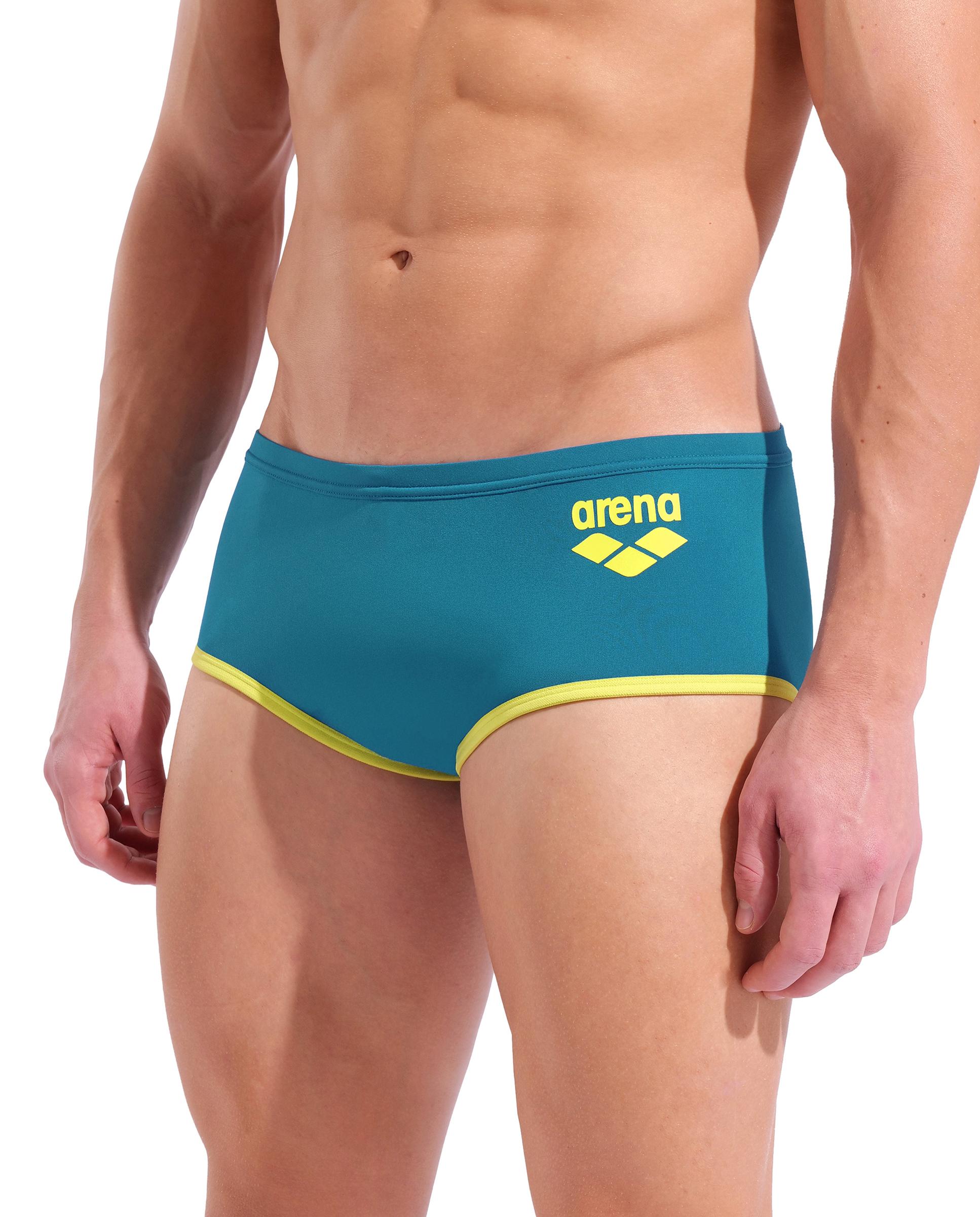 Bañador de hombre short de tiro bajo arena One Big Logo - Azul Azul-4