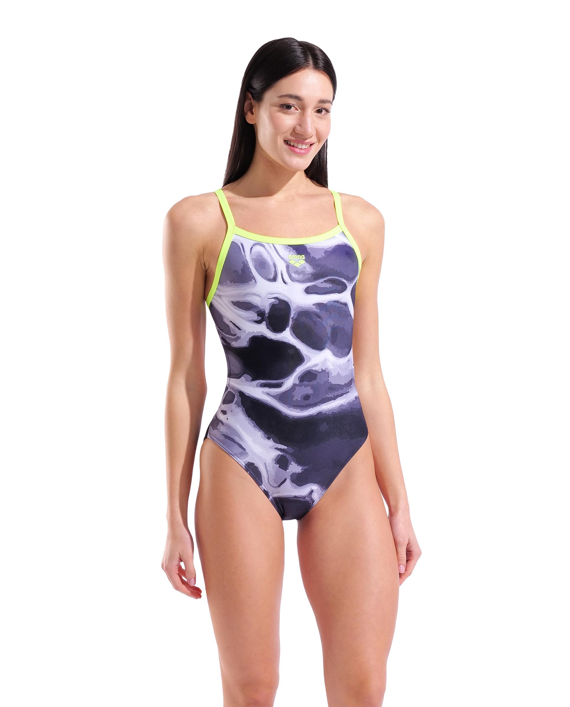 Imagen 0 de Bañador de mujer de mujer arena Performance Earth con espalda Challenge Morado