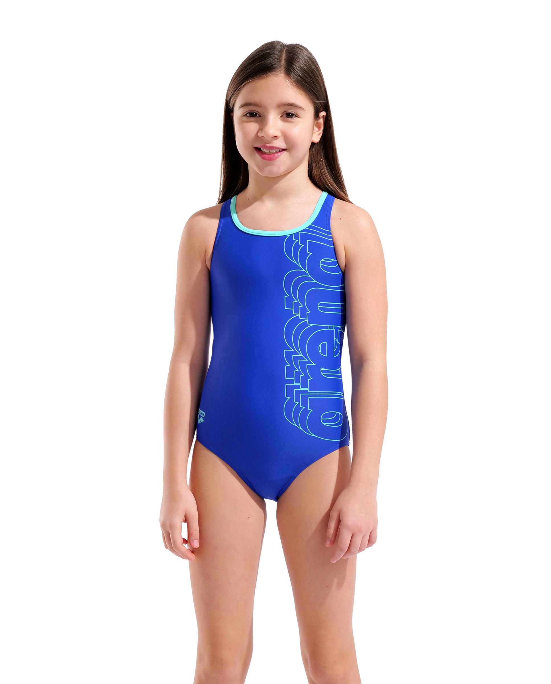 Arena Bañador de niños Feel con espalda Swim Pro Detail Azul