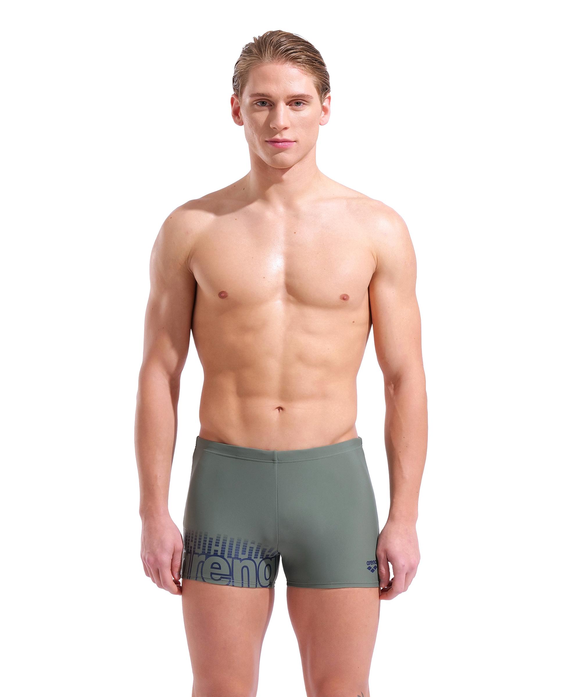 Bañador de hombre short arena Feel Playful - Verde pardo Verde pardo-1