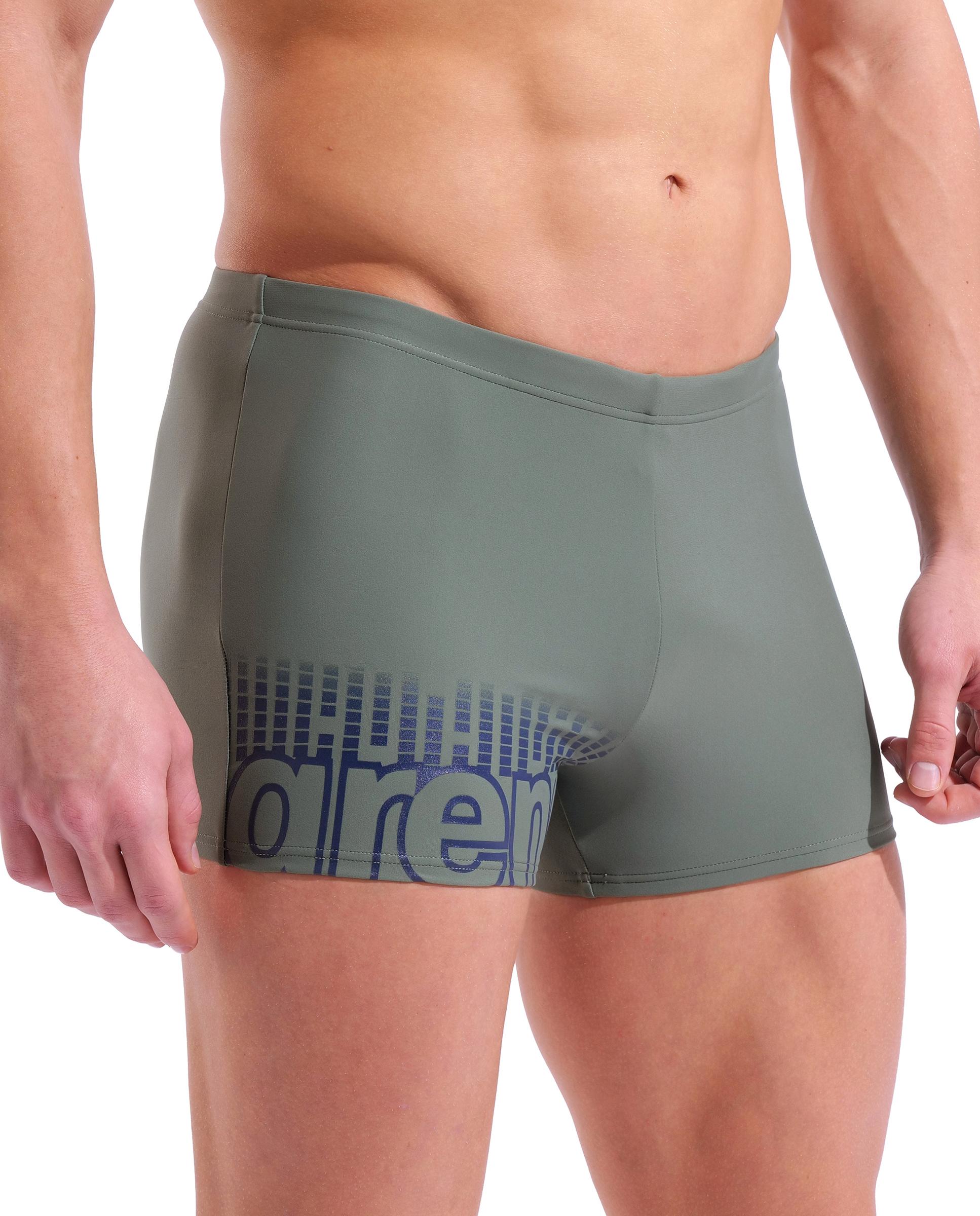 Bañador de hombre short arena Feel Playful - Verde pardo Verde pardo-4