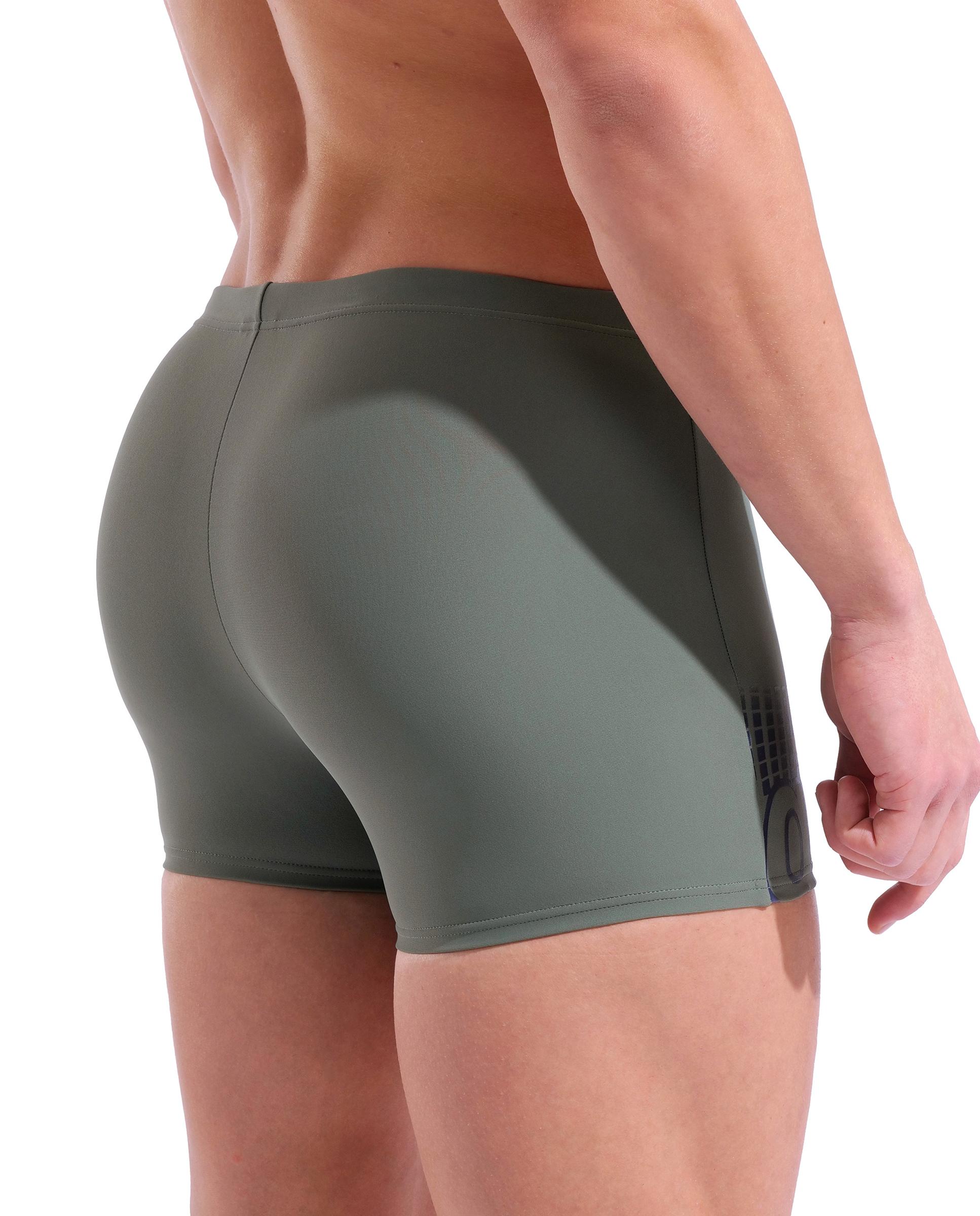 Bañador de hombre short arena Feel Playful - Verde pardo Verde pardo-5