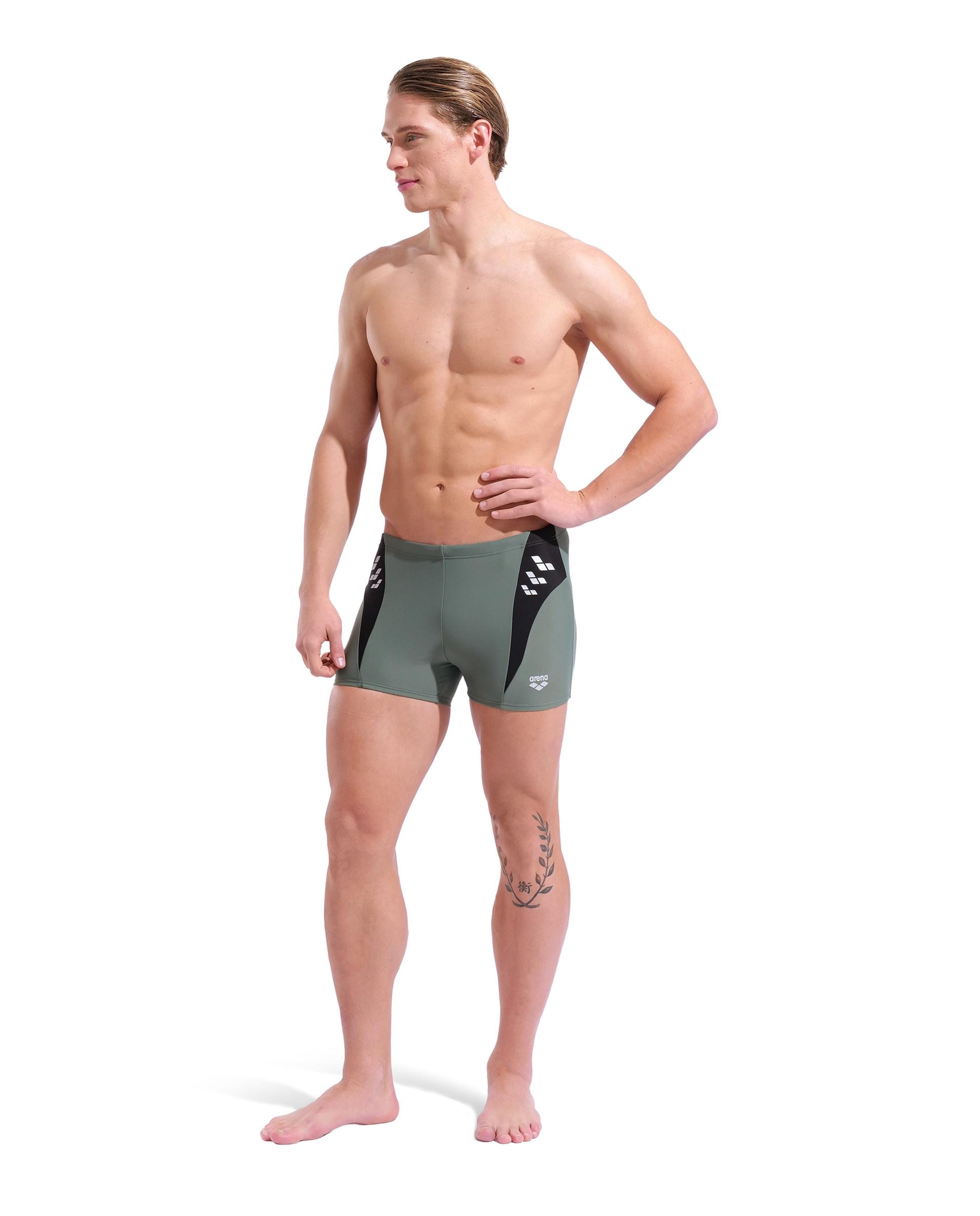 Bañador de hombre tipo short arena Feel Steplogo - Verde pardo Verde pardo-3