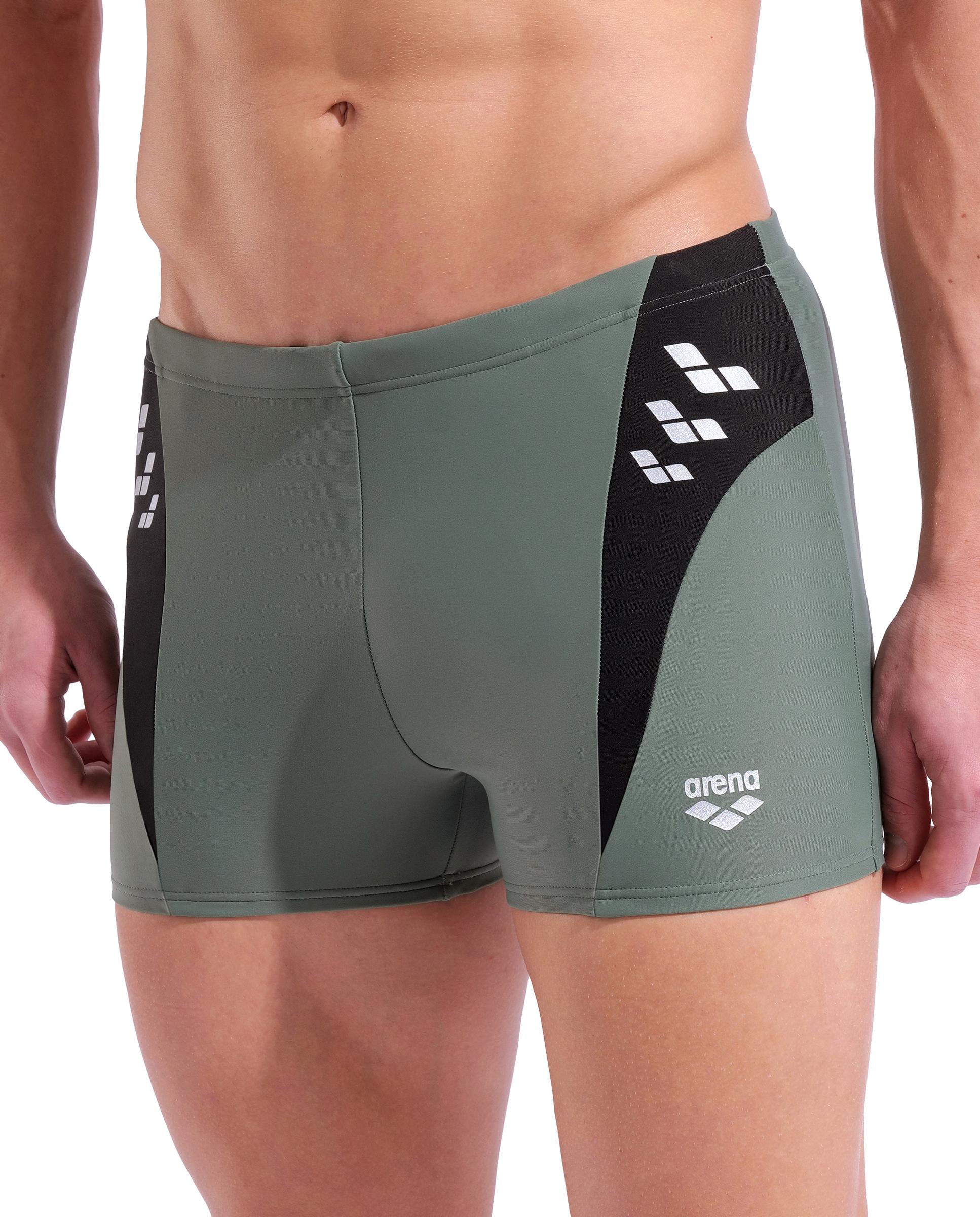 Bañador de hombre tipo short arena Feel Steplogo - Verde pardo Verde pardo-4