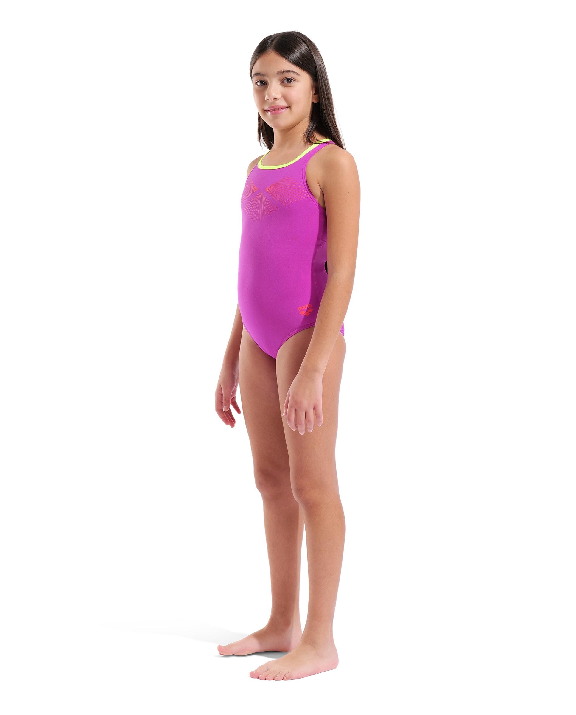 Bañador de niños arena Performance con espalda Swim Pro Bay - Rosa Rosa-3
