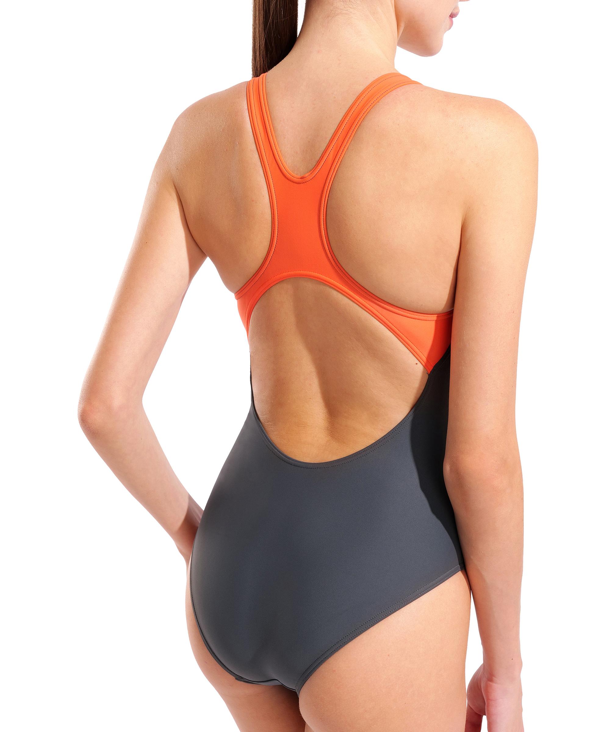 Bañador de mujer arena Feel con espalda Swim Pro Kikko - Gris Gris-5