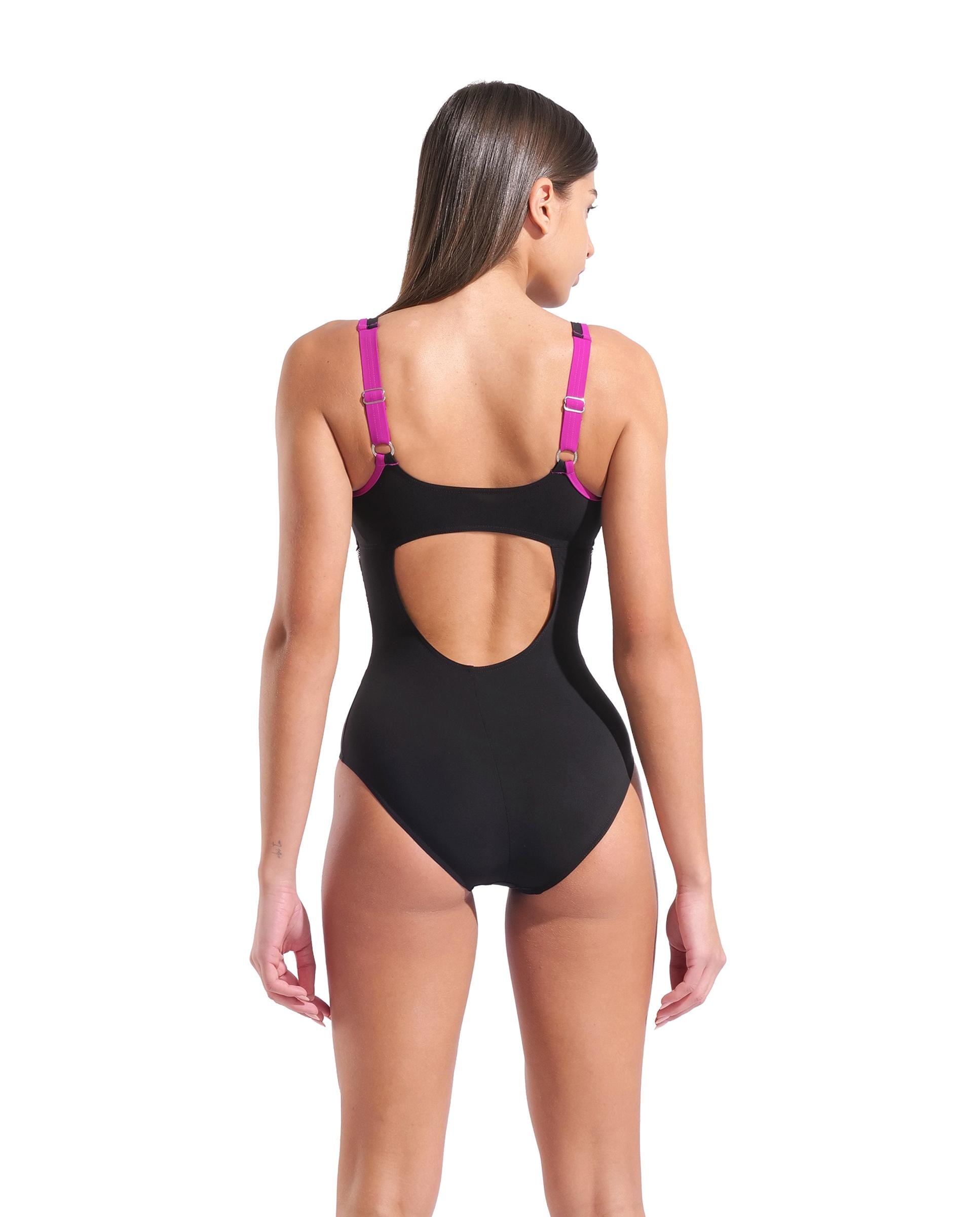 Bañador de mujer arena Shapewear Ada con espalda Strap - Negro Negro-2
