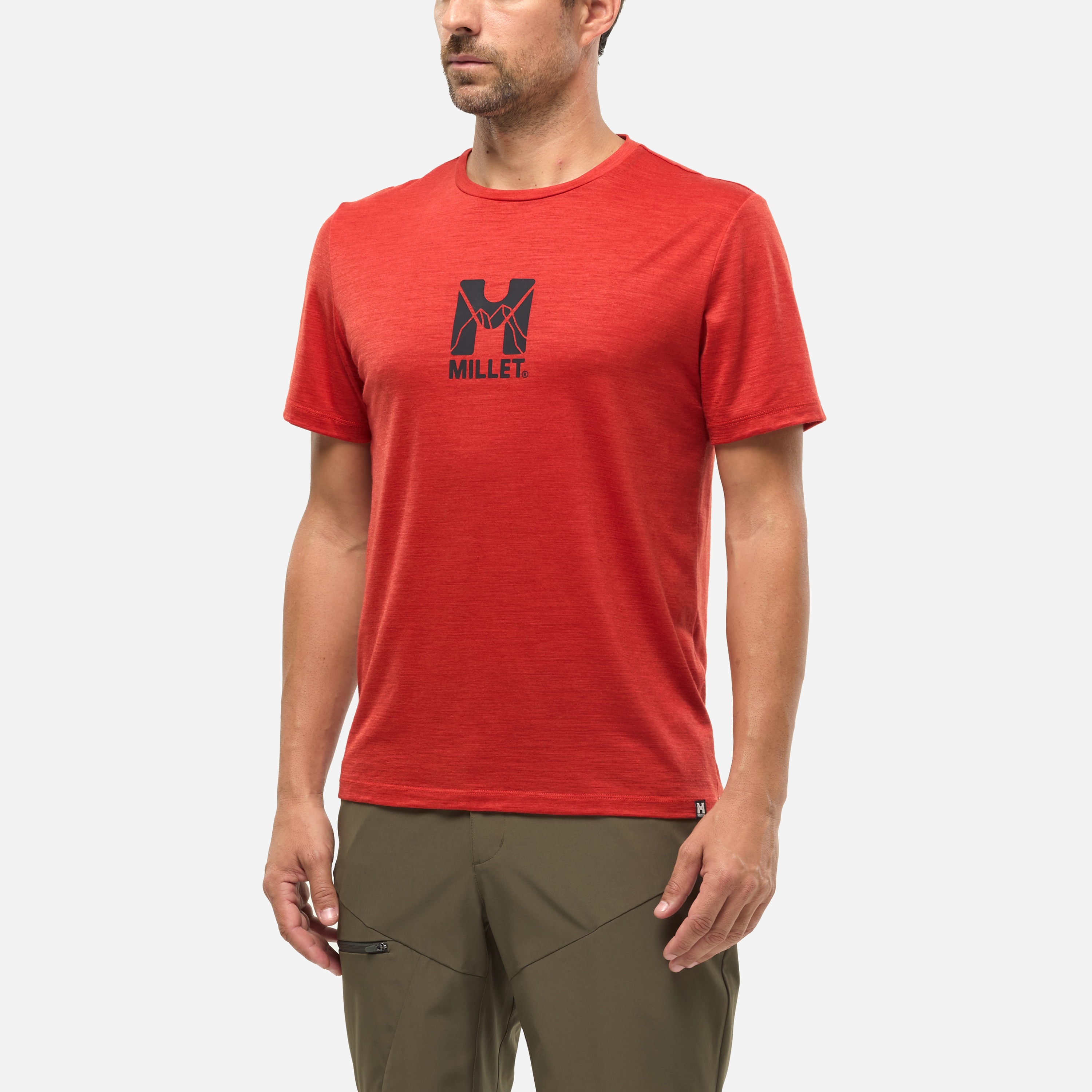 Camiseta Ubic wool ts ss m de hombre Millet - Naranja Naranja-3