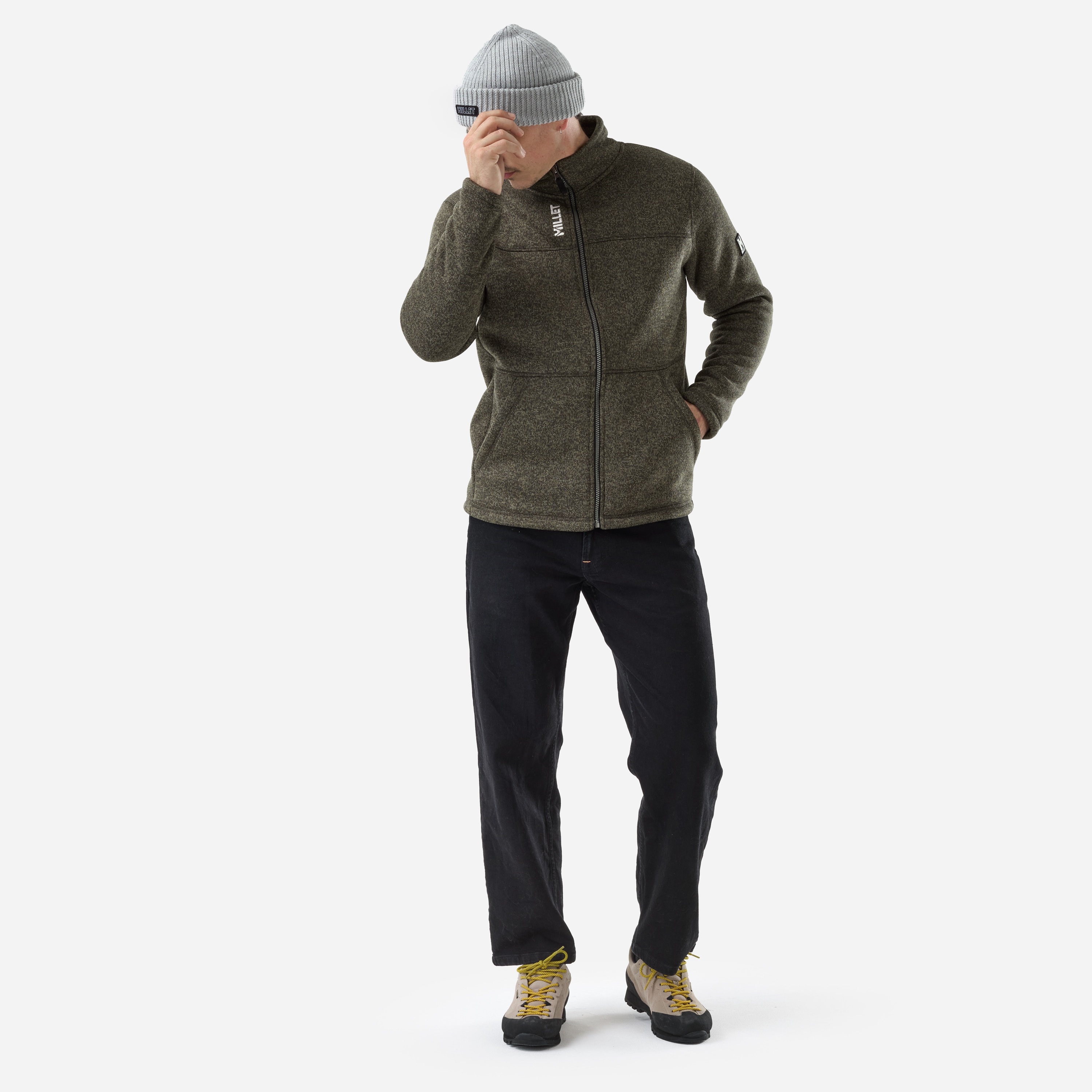 Forro polar Chamonix knitwarm jkt m de hombre Millet - Kaki Kaki-2