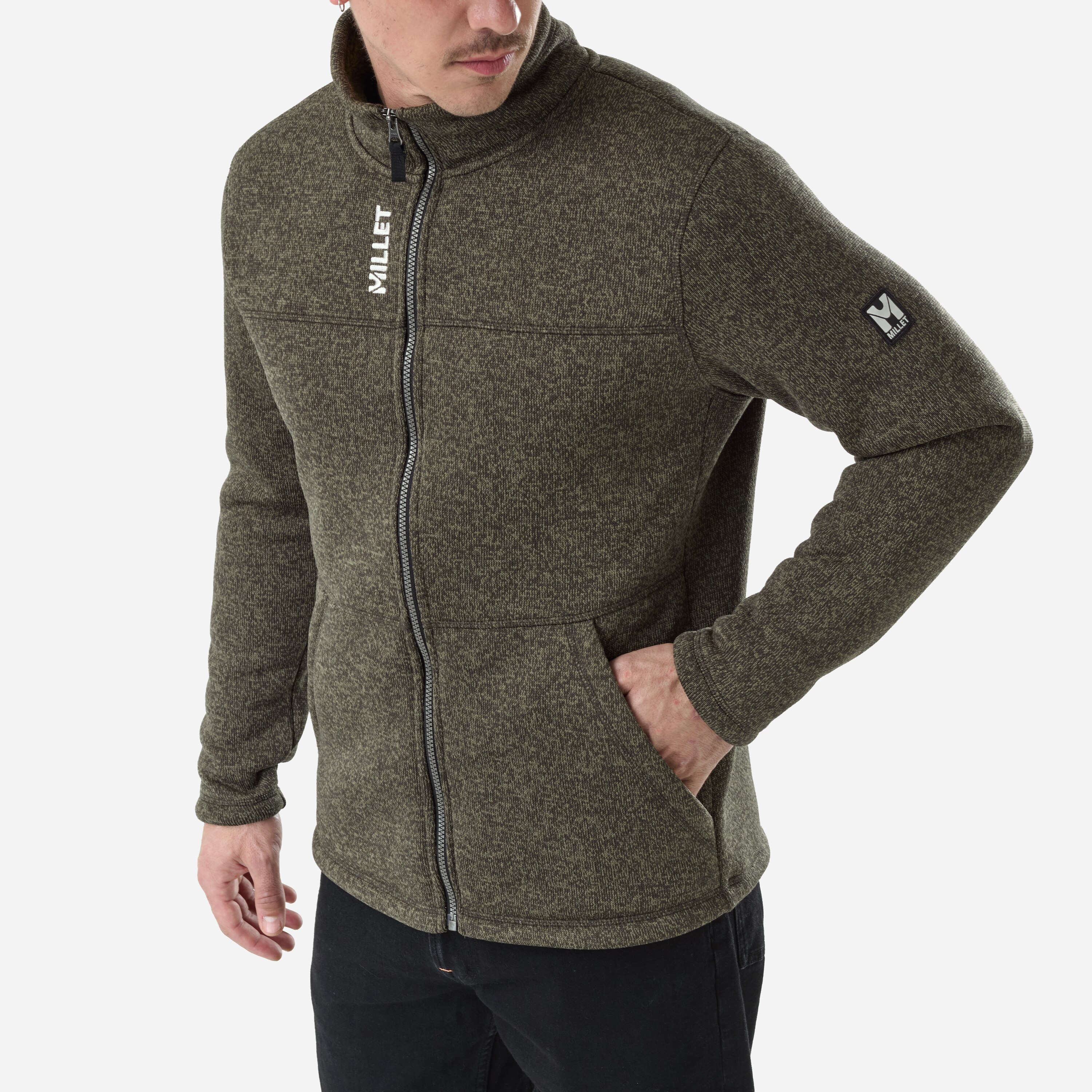 Forro polar Chamonix knitwarm jkt m de hombre Millet - Kaki Kaki-5