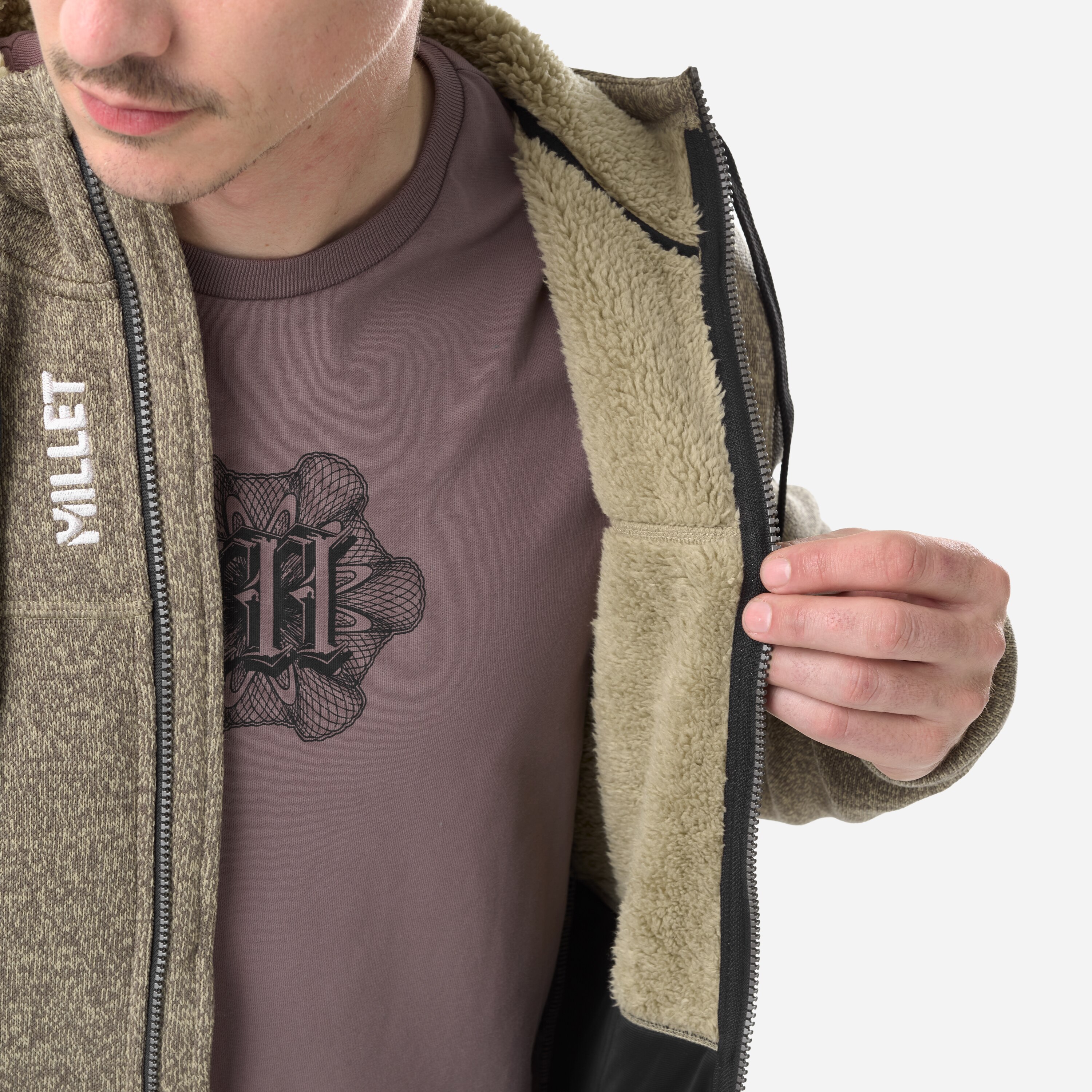 Forro polar Chamonix knitwarm hoodie m de hombre Millet - Beige Beige-6