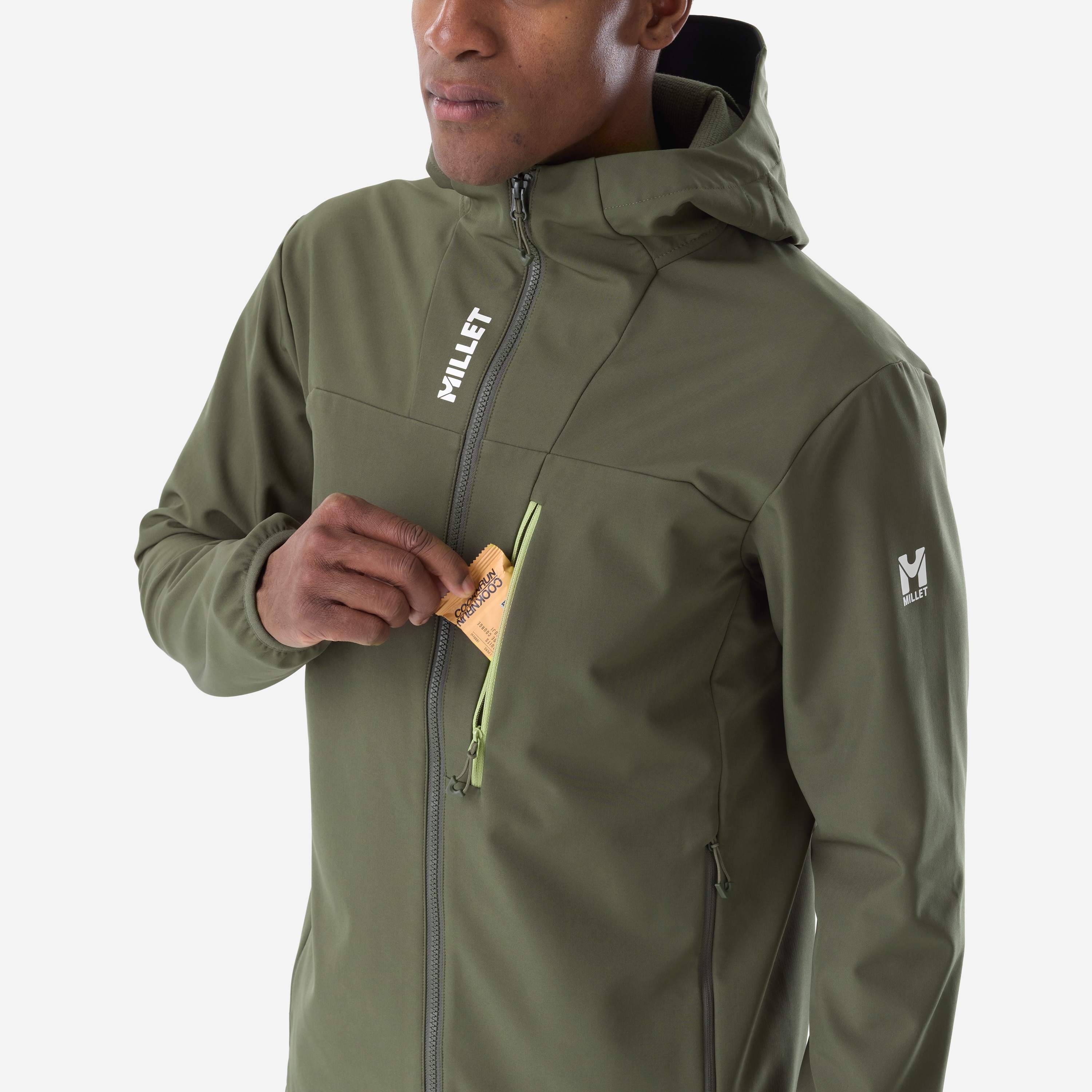 Chaqueta Seneca shield hoodie m de hombre Millet - Kaki Kaki-5