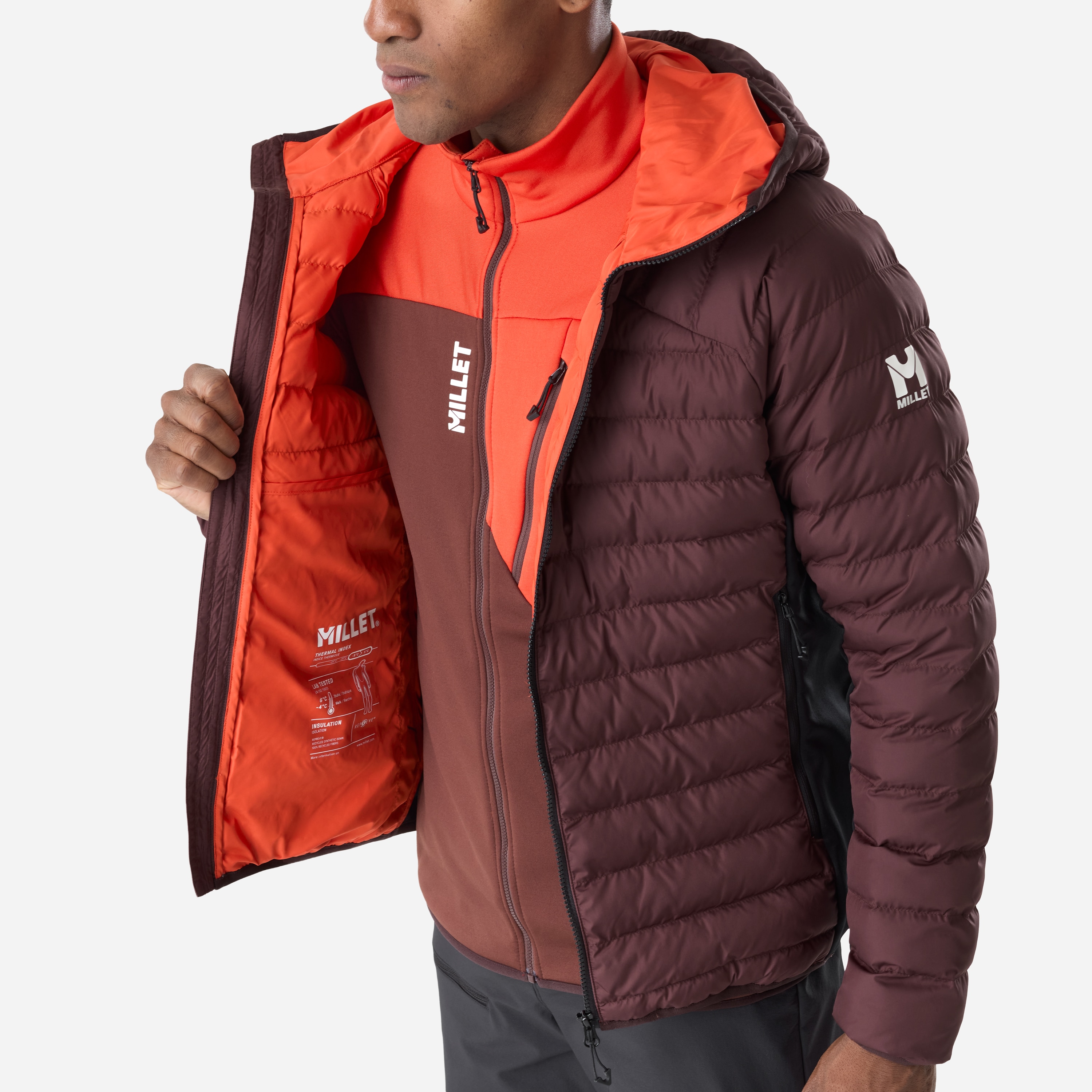 Chaqueta Fitz roy warm hoodie m de hombre Millet - Marrón Marrón-6