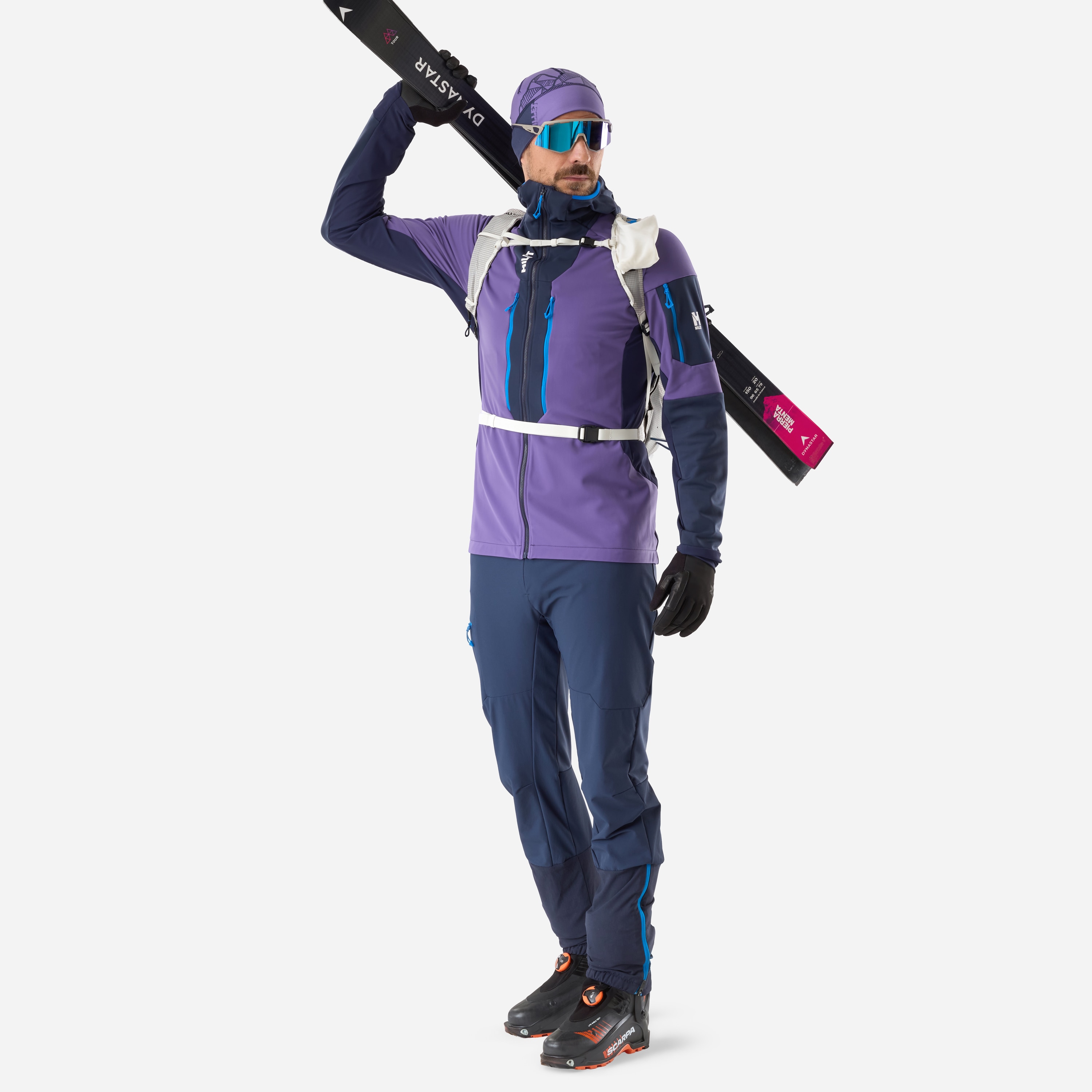 Chaqueta softshell de Esquí­ y Snow Pierra ment hoodie m de hombre Millet - Purpura Purpura-2