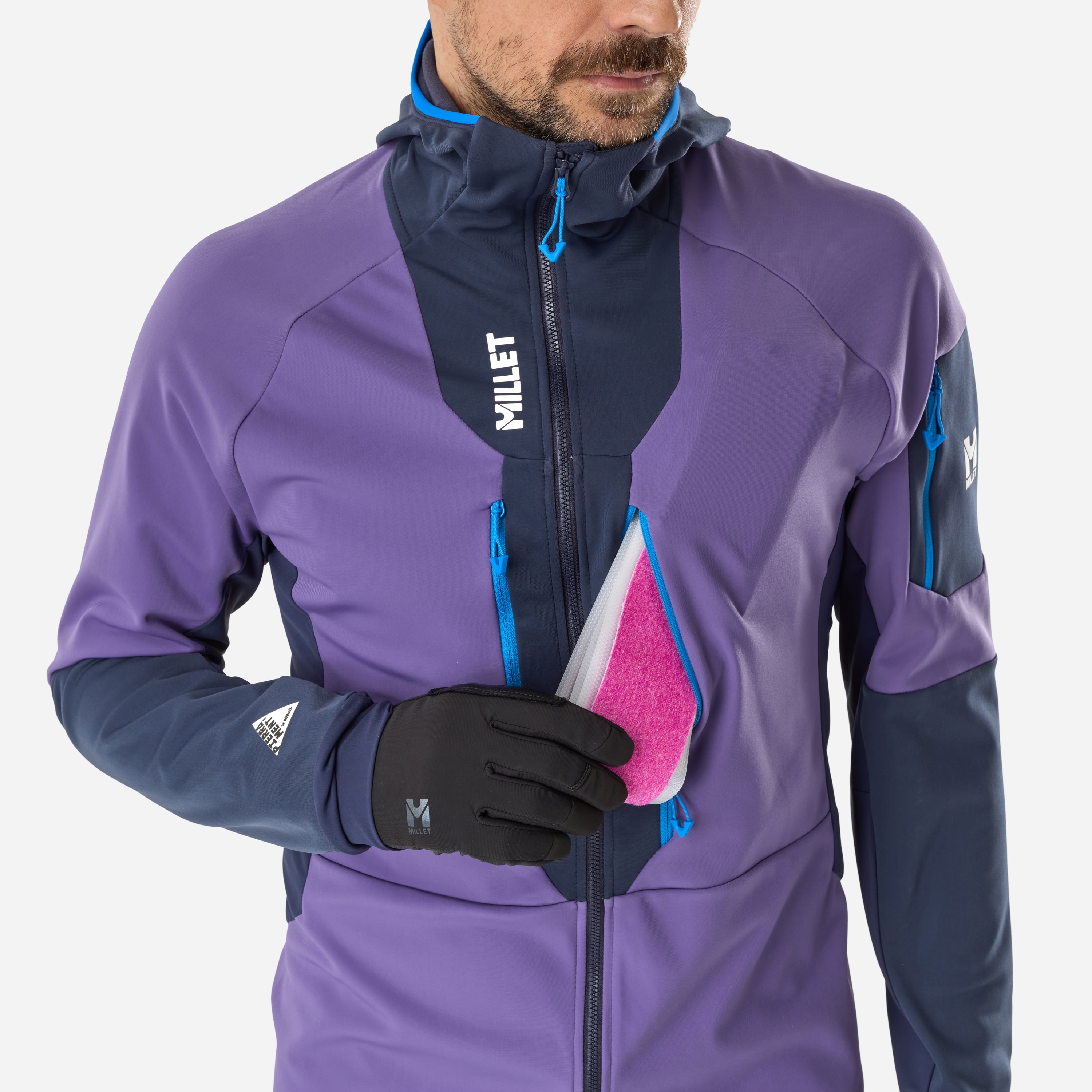 Chaqueta softshell de Esquí­ y Snow Pierra ment hoodie m de hombre Millet - Purpura Purpura-6
