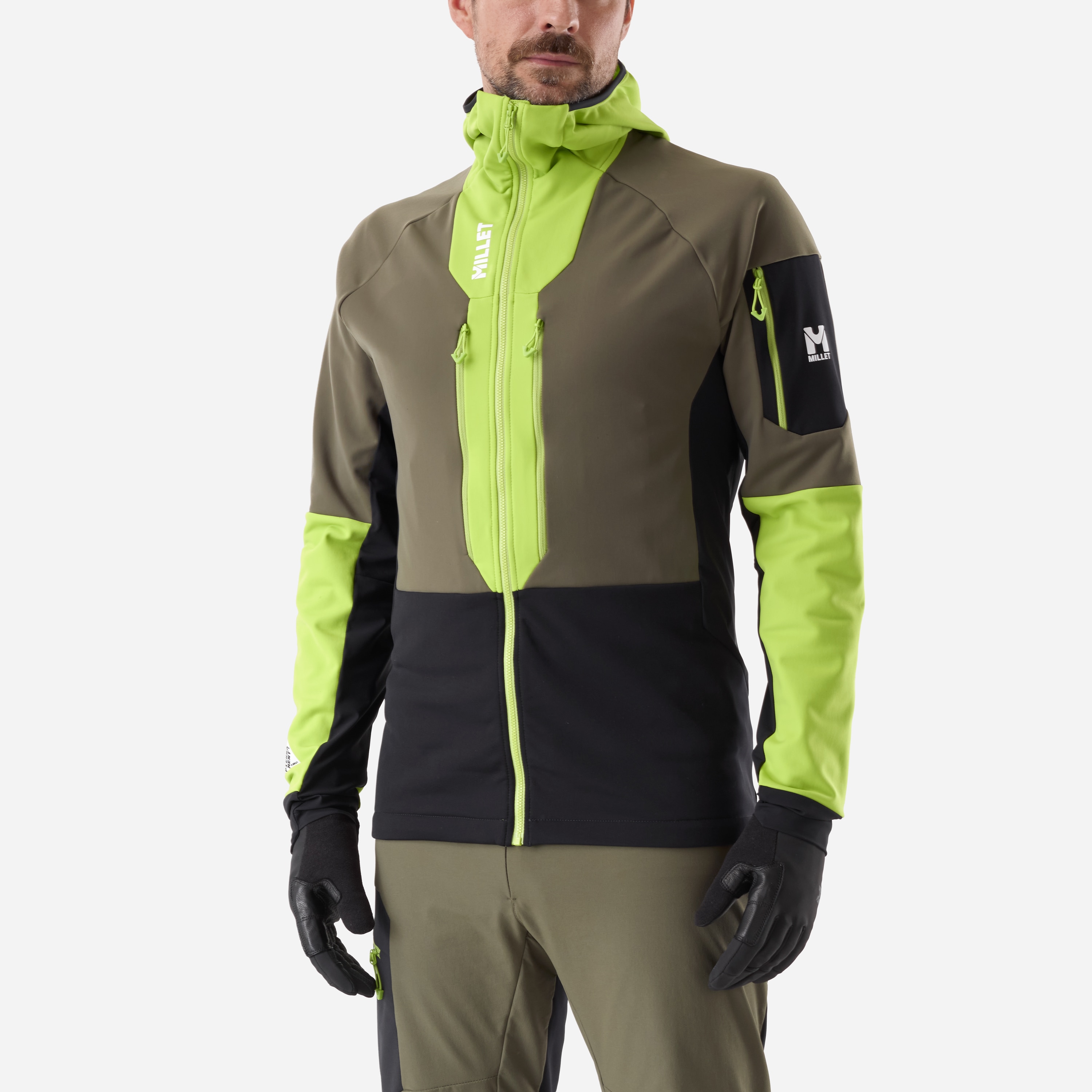 Chaqueta softshell de Esquí­ y Snow Pierra ment hoodie m de hombre Millet - Verde Verde-3