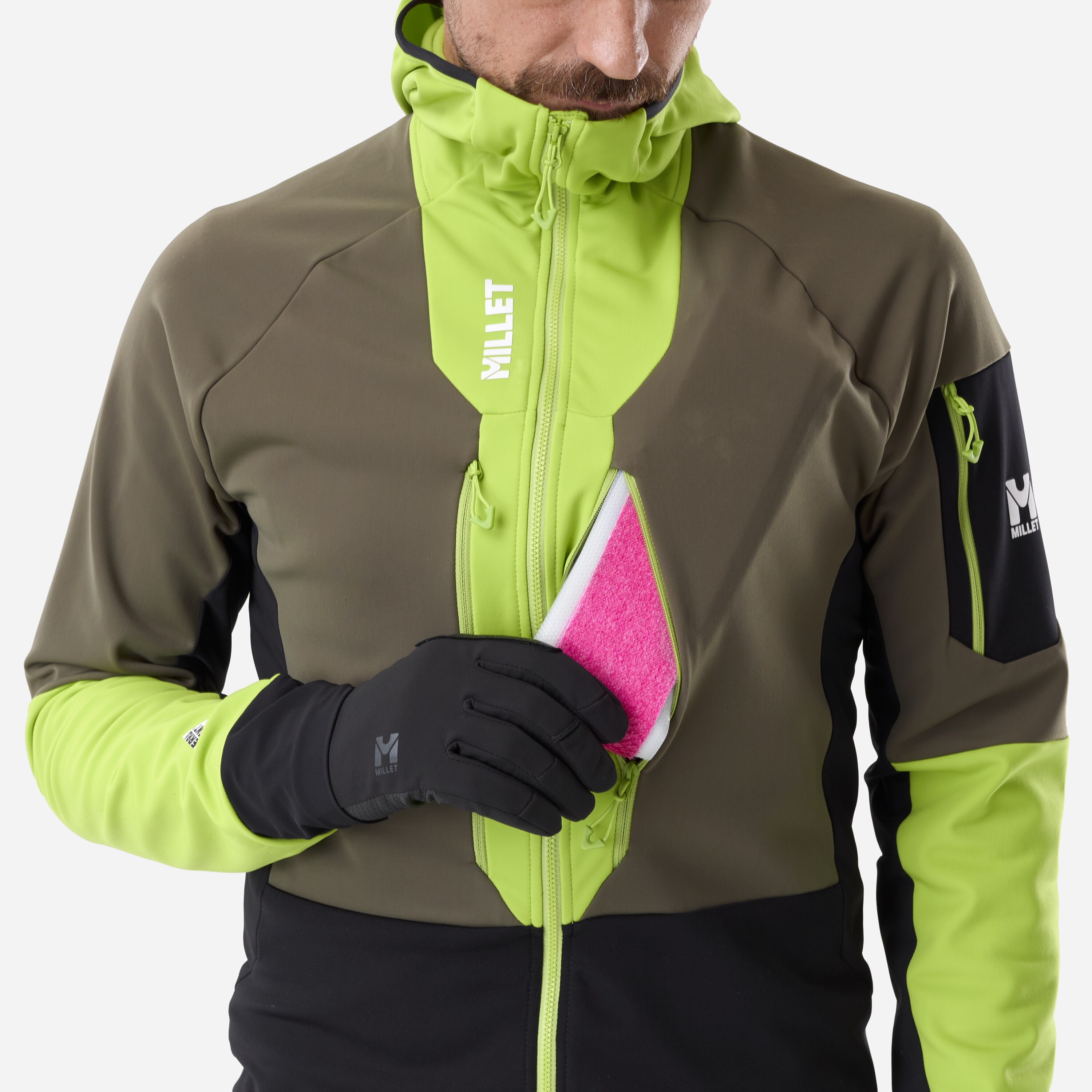 Chaqueta softshell de Esquí­ y Snow Pierra ment hoodie m de hombre Millet - Verde Verde-5