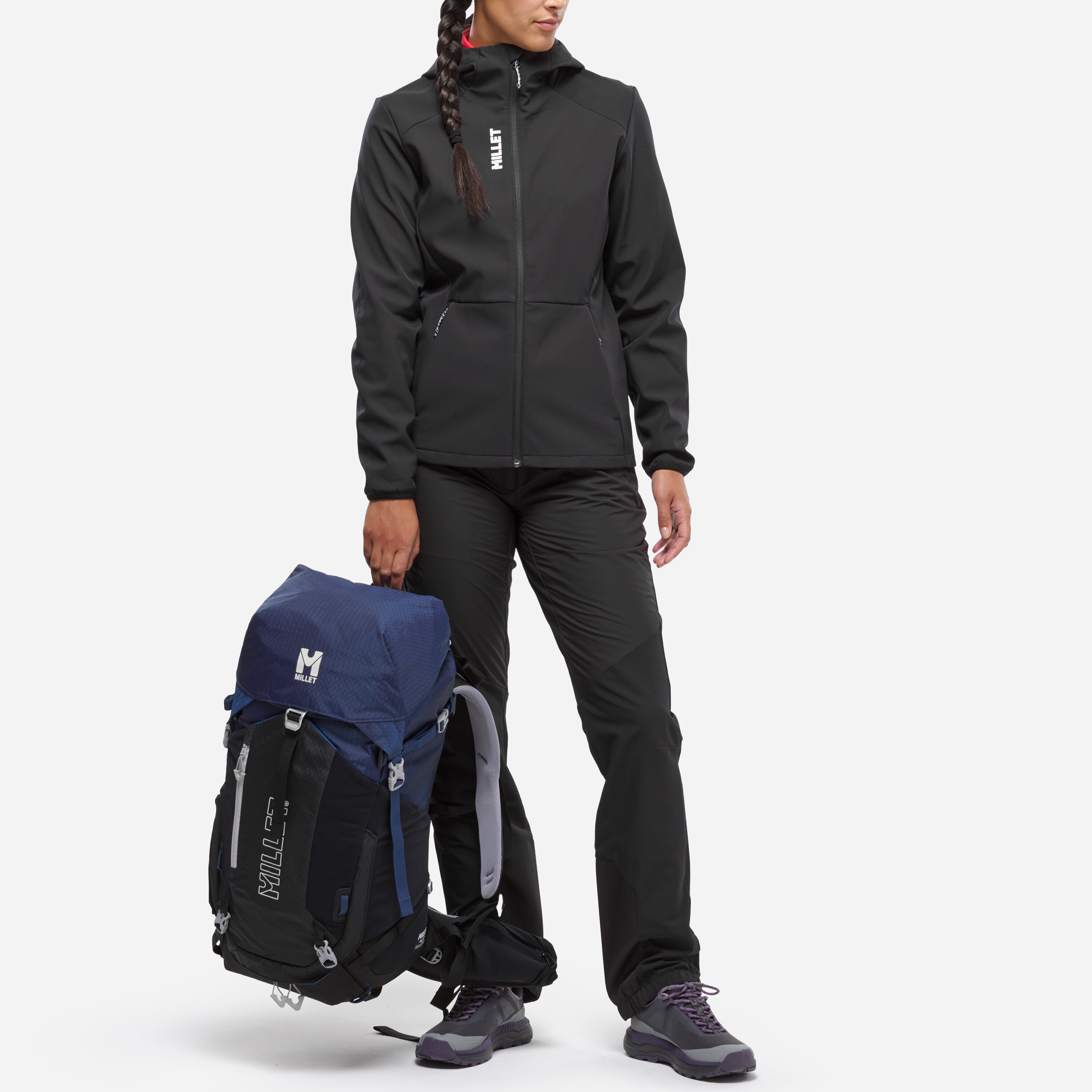 Imagen 2 de Chaqueta de Mujer Softshell SENECA SHIELD HOODIE W Montaña Millet - Negro Negro