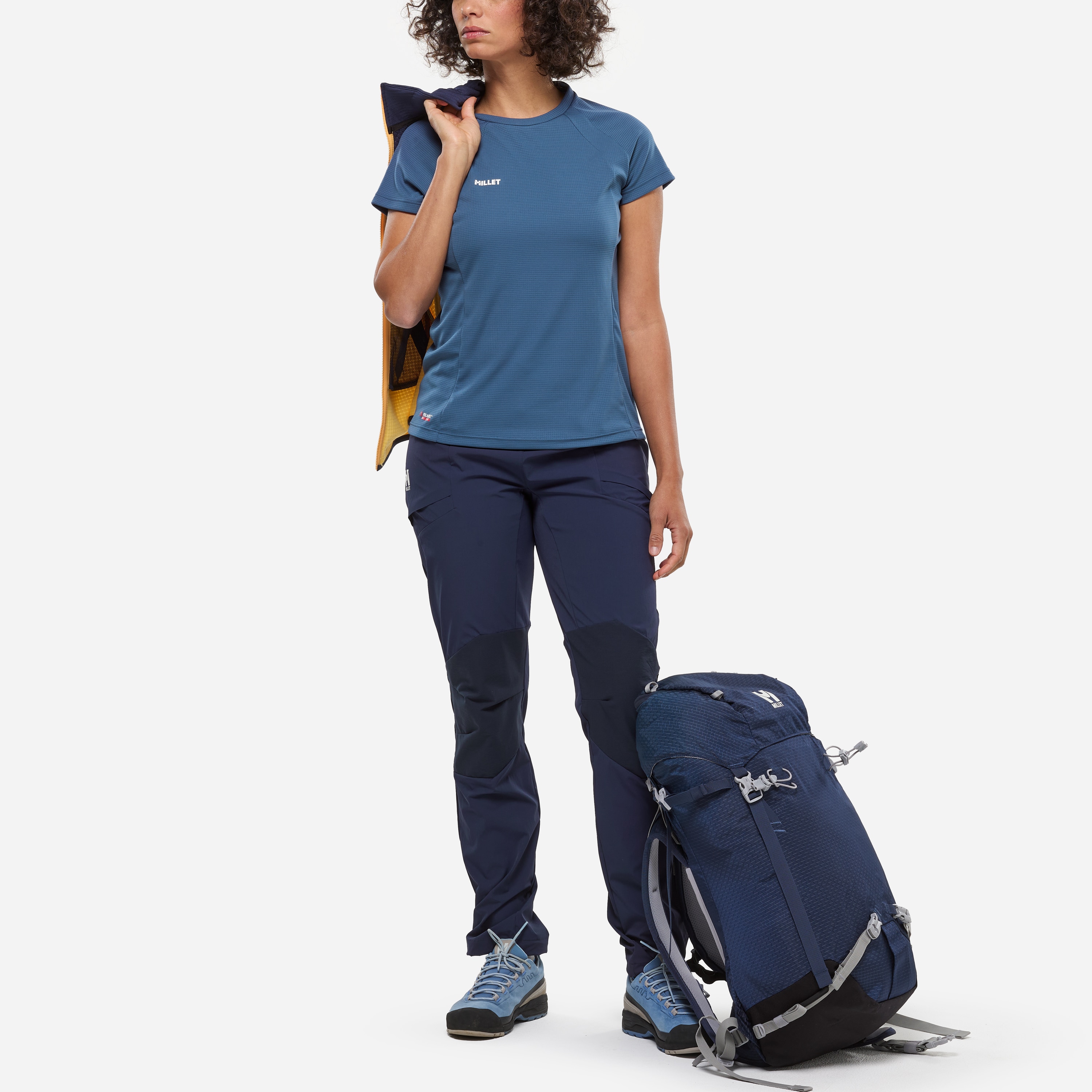 Camisetas de Manga Corta de Mujer FUSION TS SS W Montaña Millet - Azul marino Azul marino-2