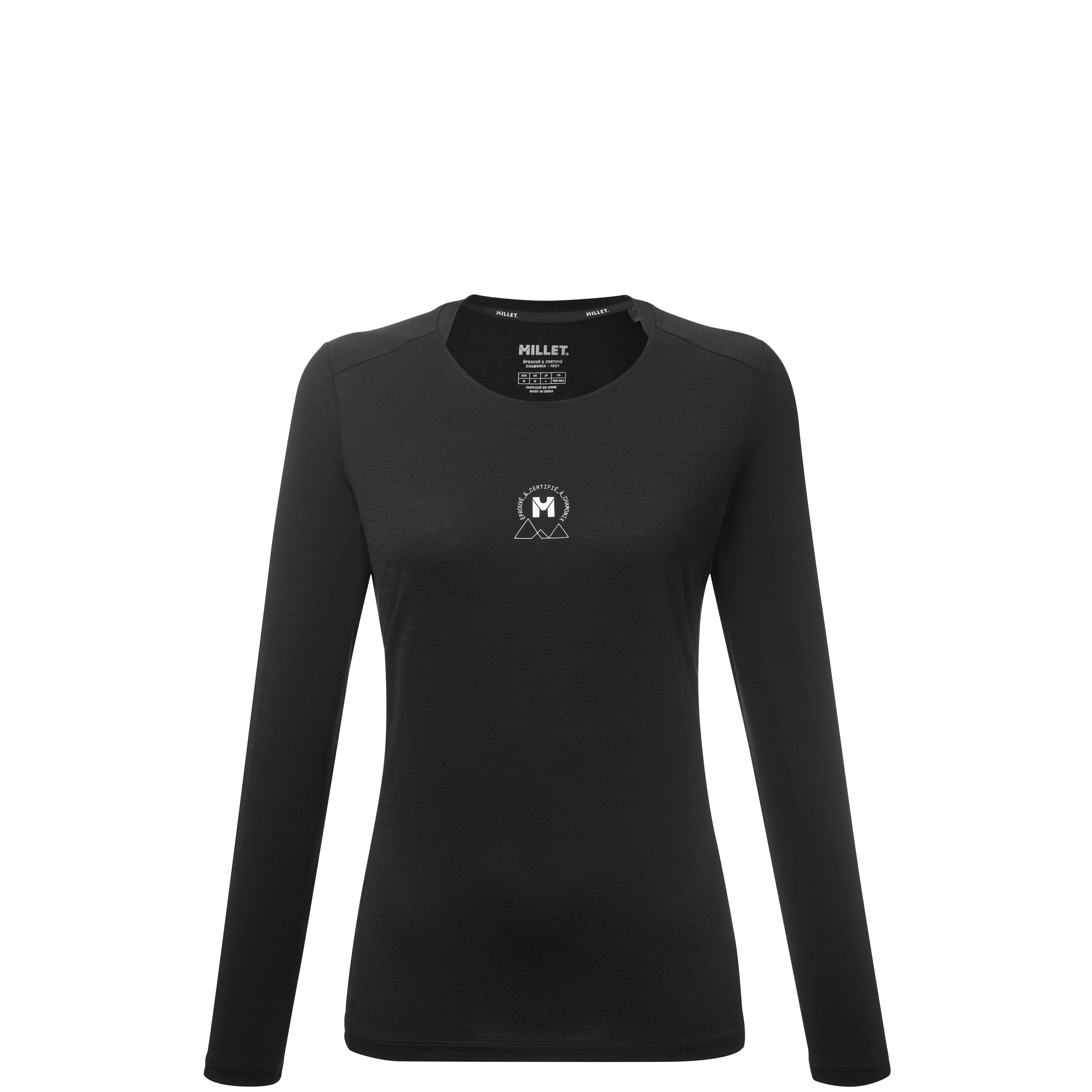 Camiseta Ubic wool ts ls w de mujer Millet - Negro Negro-1