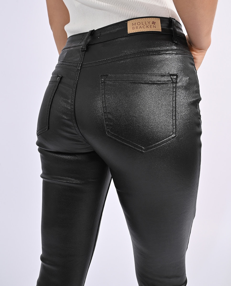 Efecto Cuero Pantalones Cuero Mujer Corte Ingles Pantalón De Mujer