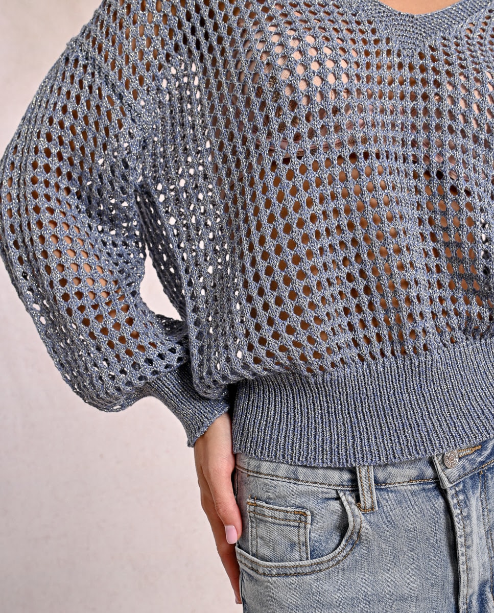 Sueter Tejido Jersey Mujer Crochet Patrón De Suéter Tipo Jersey De