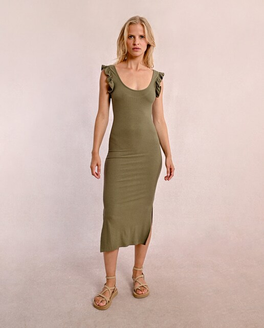 Imagen 0 de Vestido ajustado con volantes