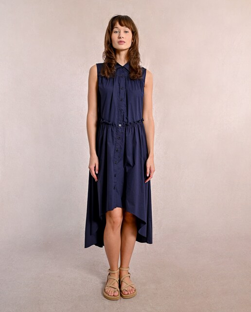 Imagen 0 de Vestido camisero con bajo asimétrico