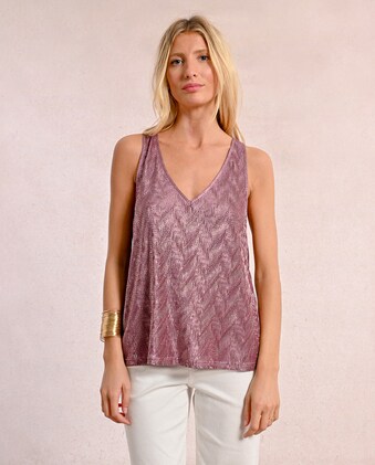 Top Sin Mangas Anagram En Seda Gris