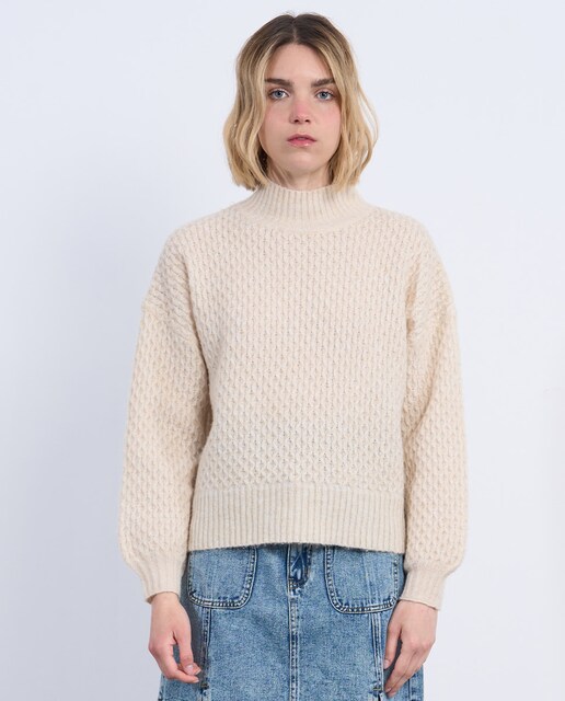 Imagen 0 de Jersey de mujer de manga larga en punto mezclado