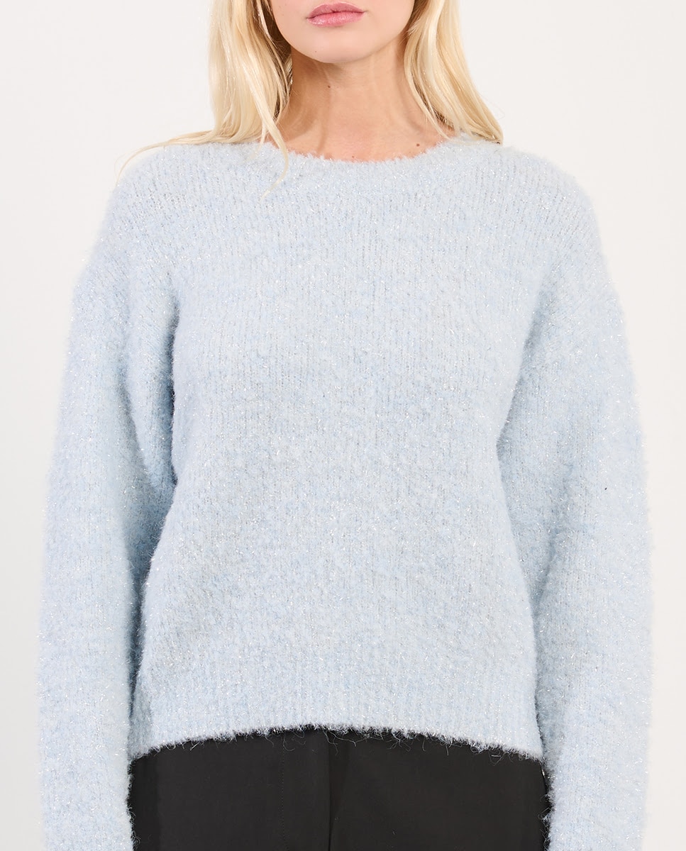 Jersey de mujer de manga larga de punto - Lili Sidonio - Azul claro Azul claro-4