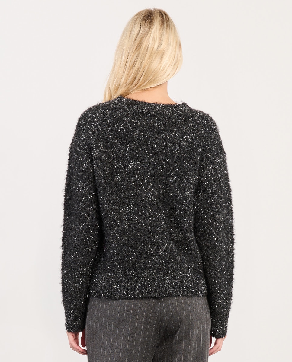 Jersey de mujer de manga larga de punto - Lili Sidonio - Negro Negro-2