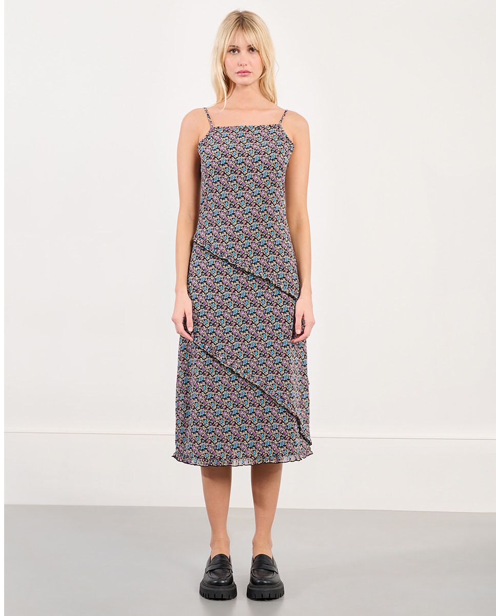 Vestido largo de tirantes con estampado · Lili Sidonio · El Corte