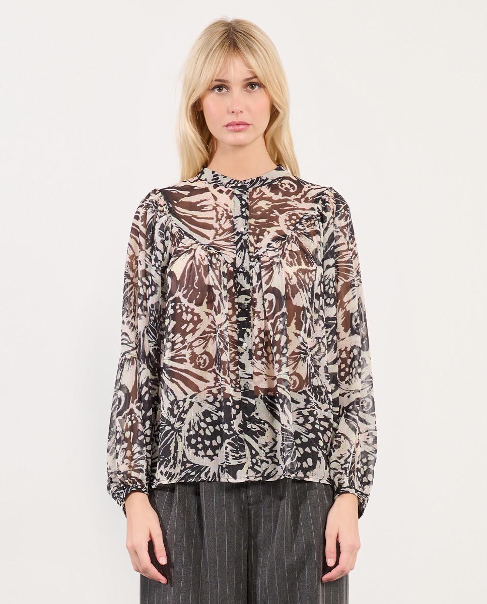 Lili Sidonio - Camisa de manga larga estampado mariposas.