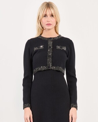 Cárdigan de mujer corto detalle lentejuelas · Lili Sidonio · El