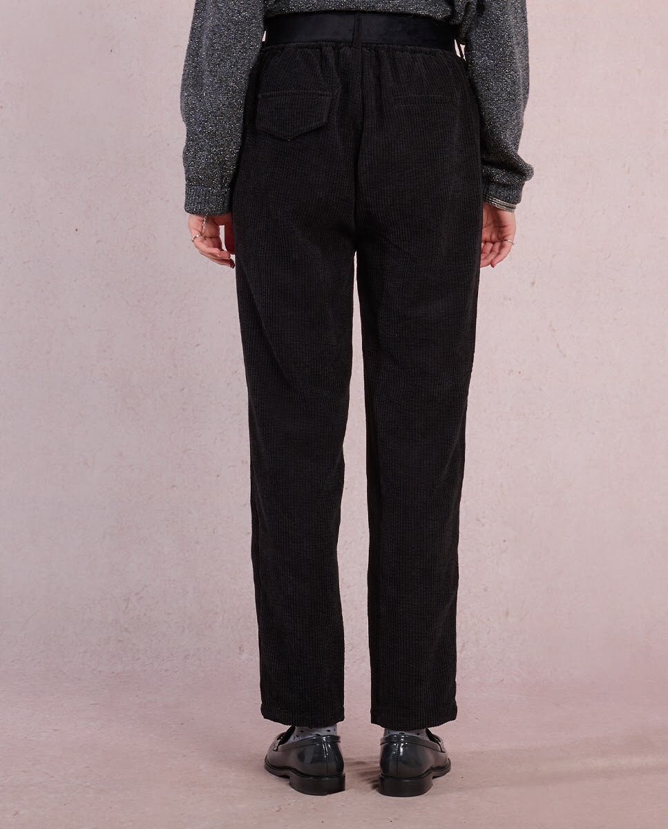 Pantalón de mujer tobillero de micropana - Molly Bracken - Negro Negro-3