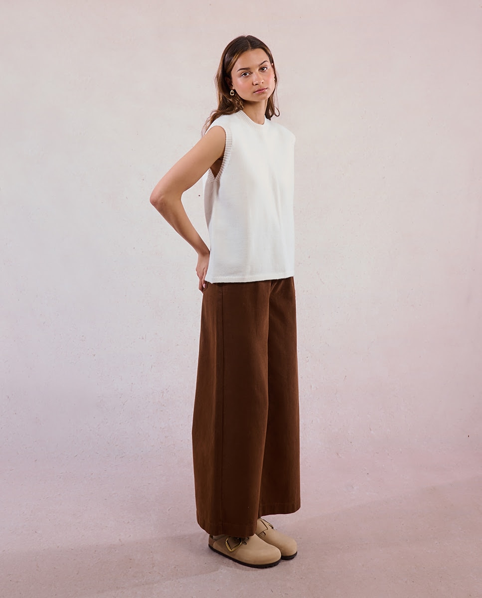 Jersey de mujer sin manga espalda descubierta - Molly Bracken - Blanco Blanco-3