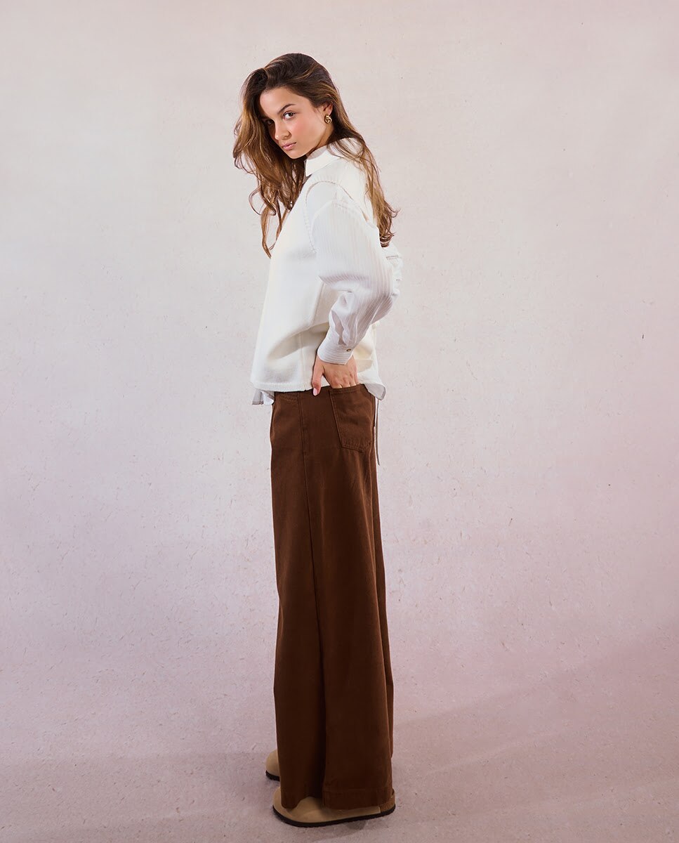 Jersey de mujer sin manga espalda descubierta - Molly Bracken - Blanco Blanco-6