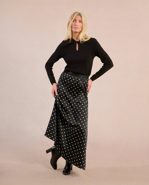 Imagen 0 de Falda larga estampado lunares