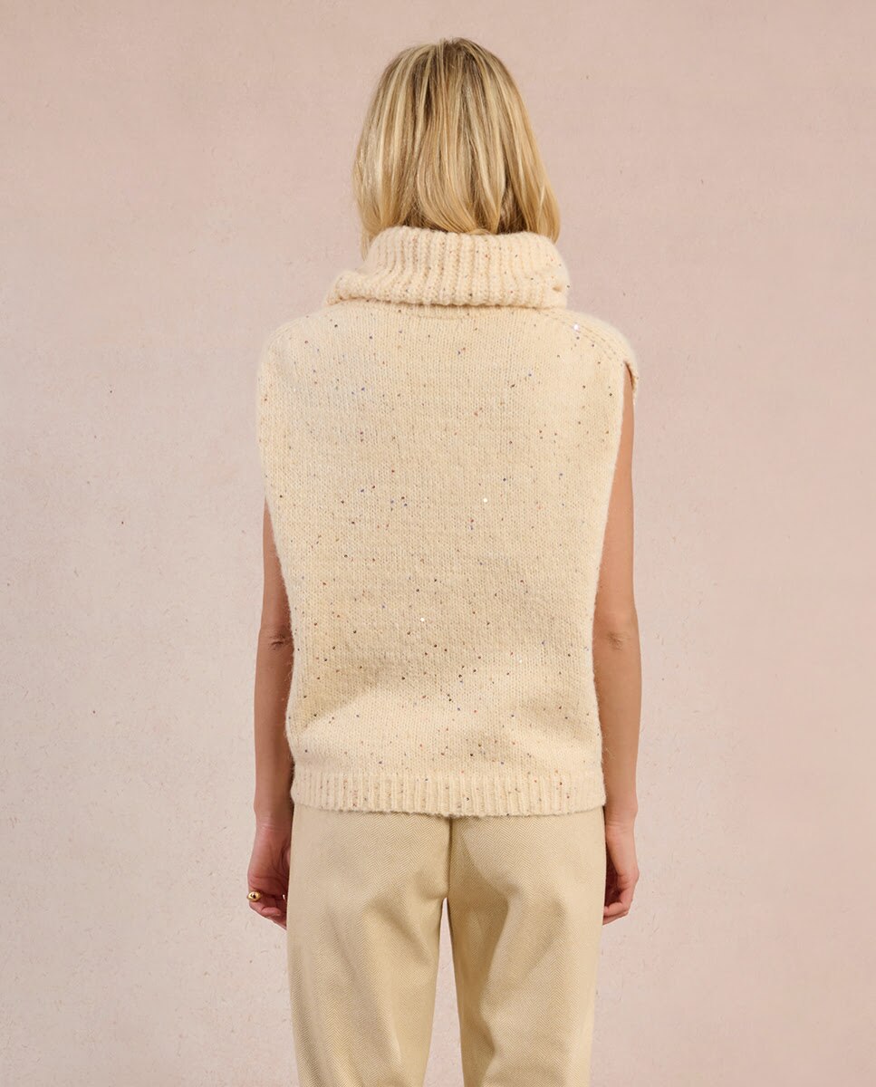 Jersey de mujer de manga sisa cuallo alto - Molly Bracken - Beige Beige-2