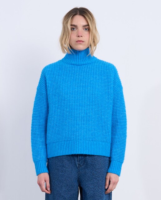 Imagen 0 de Jersey de mujer de manga larga en punto mezclado