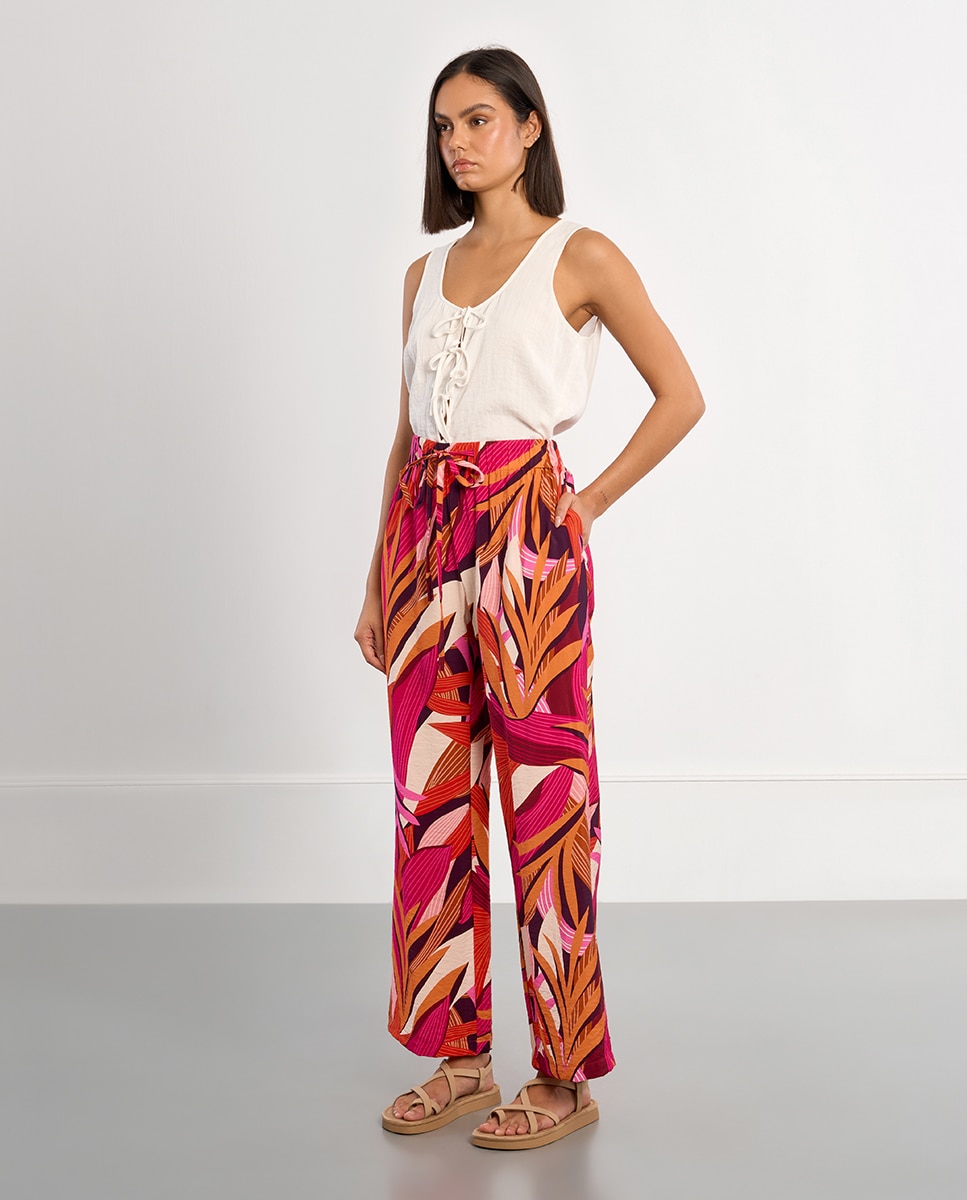 Lili Sidonio - Pantalón de mujer largo con estampado.