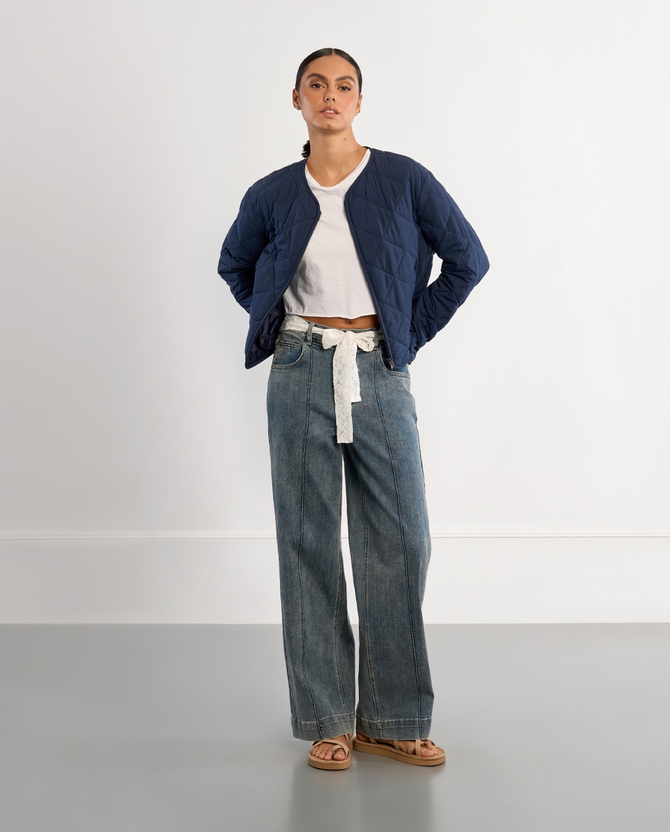 Lili Sidonio - Chaqueta de mujer de manga larga acolchada.