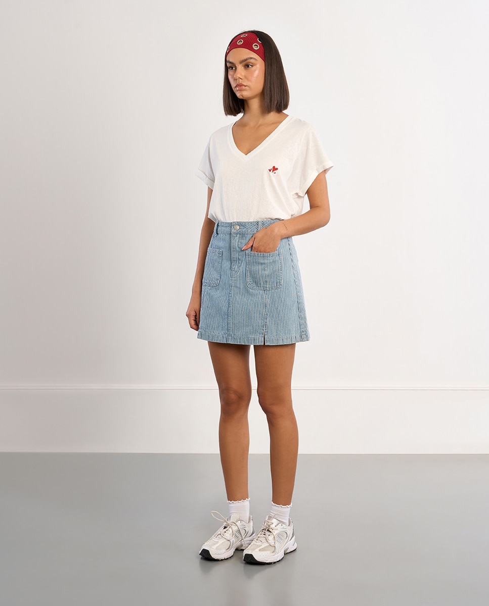 Lili Sidonio - Falda corta con estampado.
